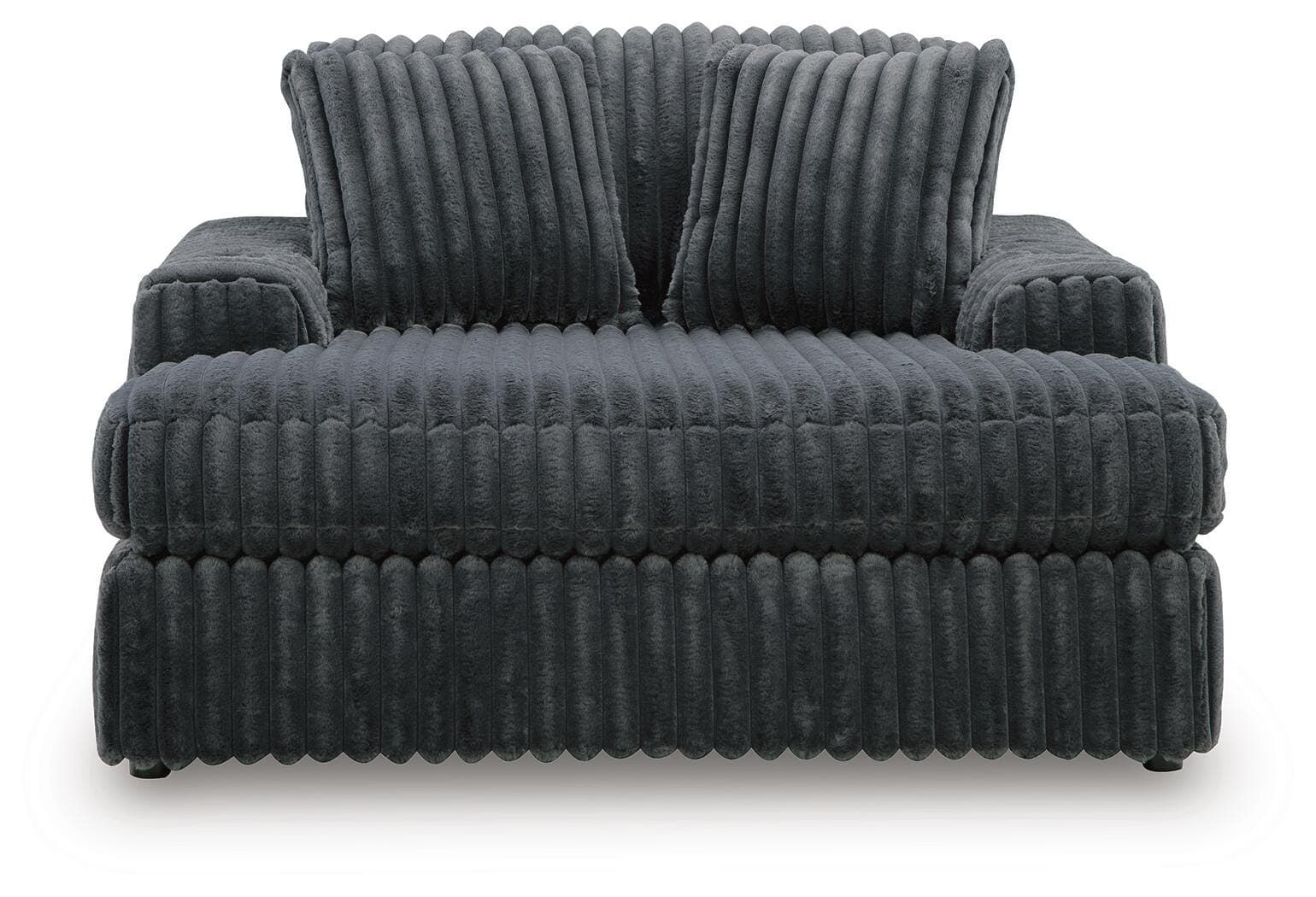 Midnight-Madness Oversized Chaise — Black/Gray — view 3