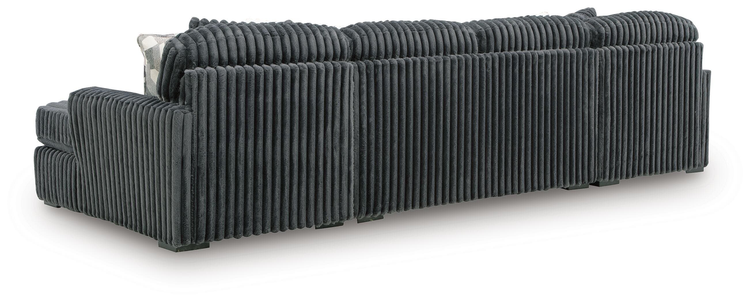 Midnight-Madness 3-Piece Double Chaise Sectional — Gunmetal — view 3