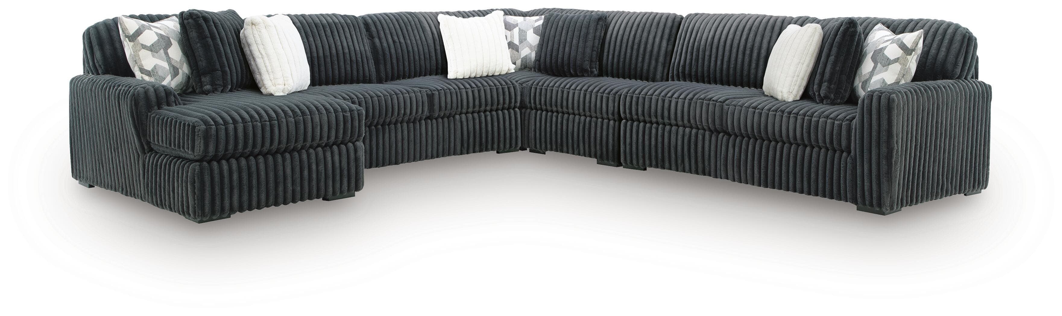 Midnight-Madness 5-Piece Sectional with Chaise