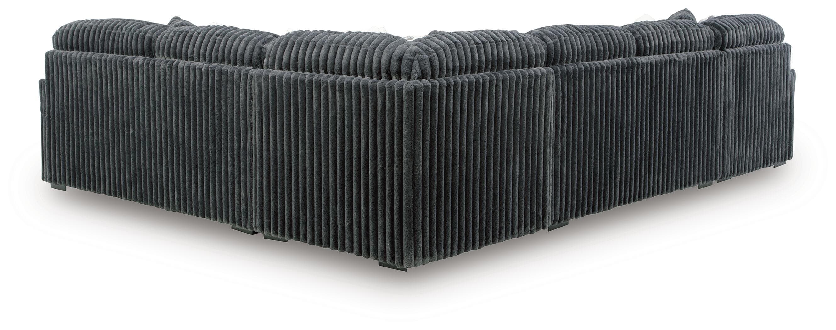Midnight-Madness 4-Piece Sectional with Chaise — Gunmetal — view 3