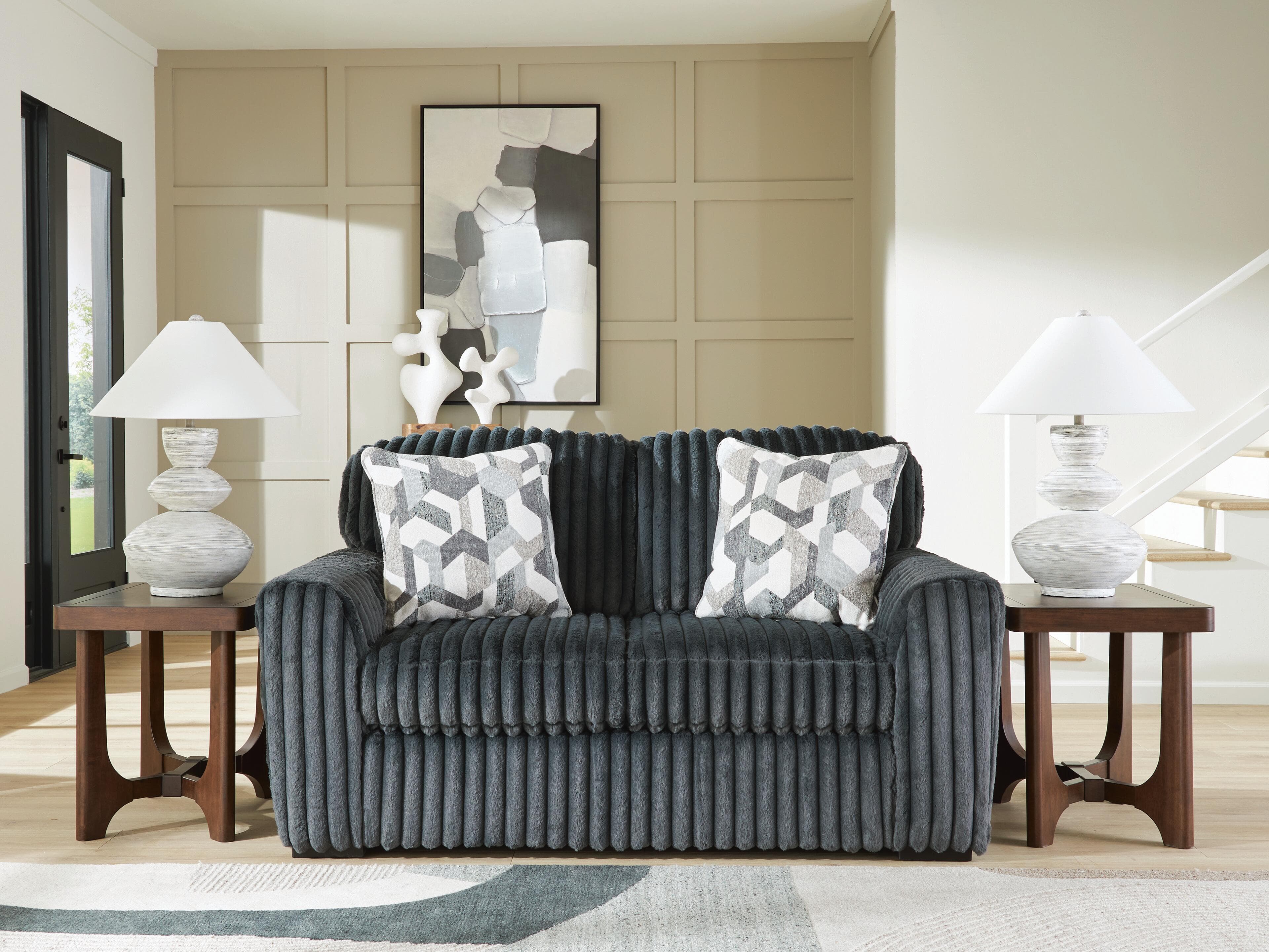 Midnight-Madness Loveseat — Black/Gray — view 2