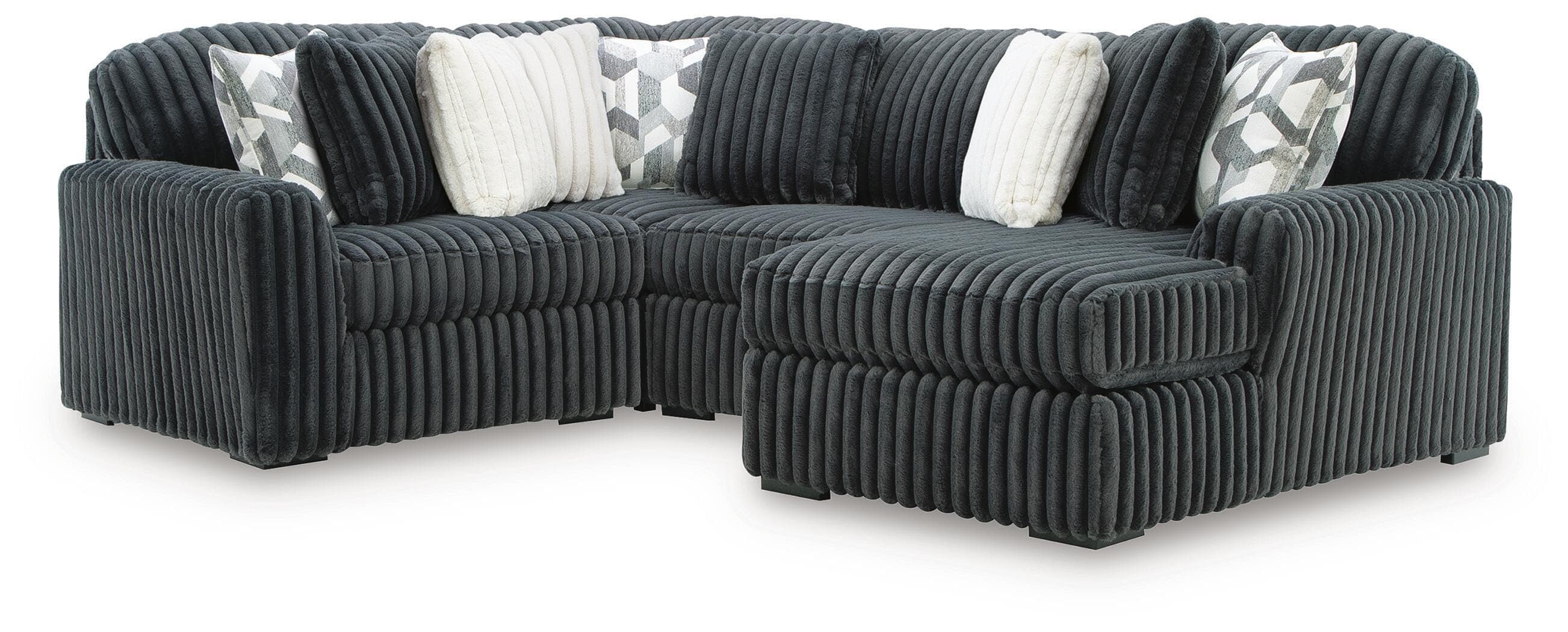 Midnight-Madness 4-Piece Sectional with Chaise