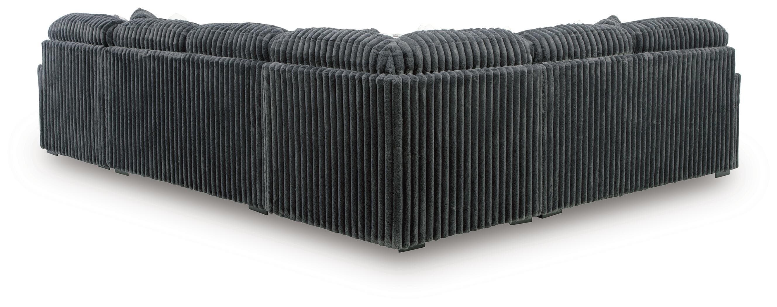Midnight-Madness 4-Piece Sectional with Chaise — Gunmetal — view 3