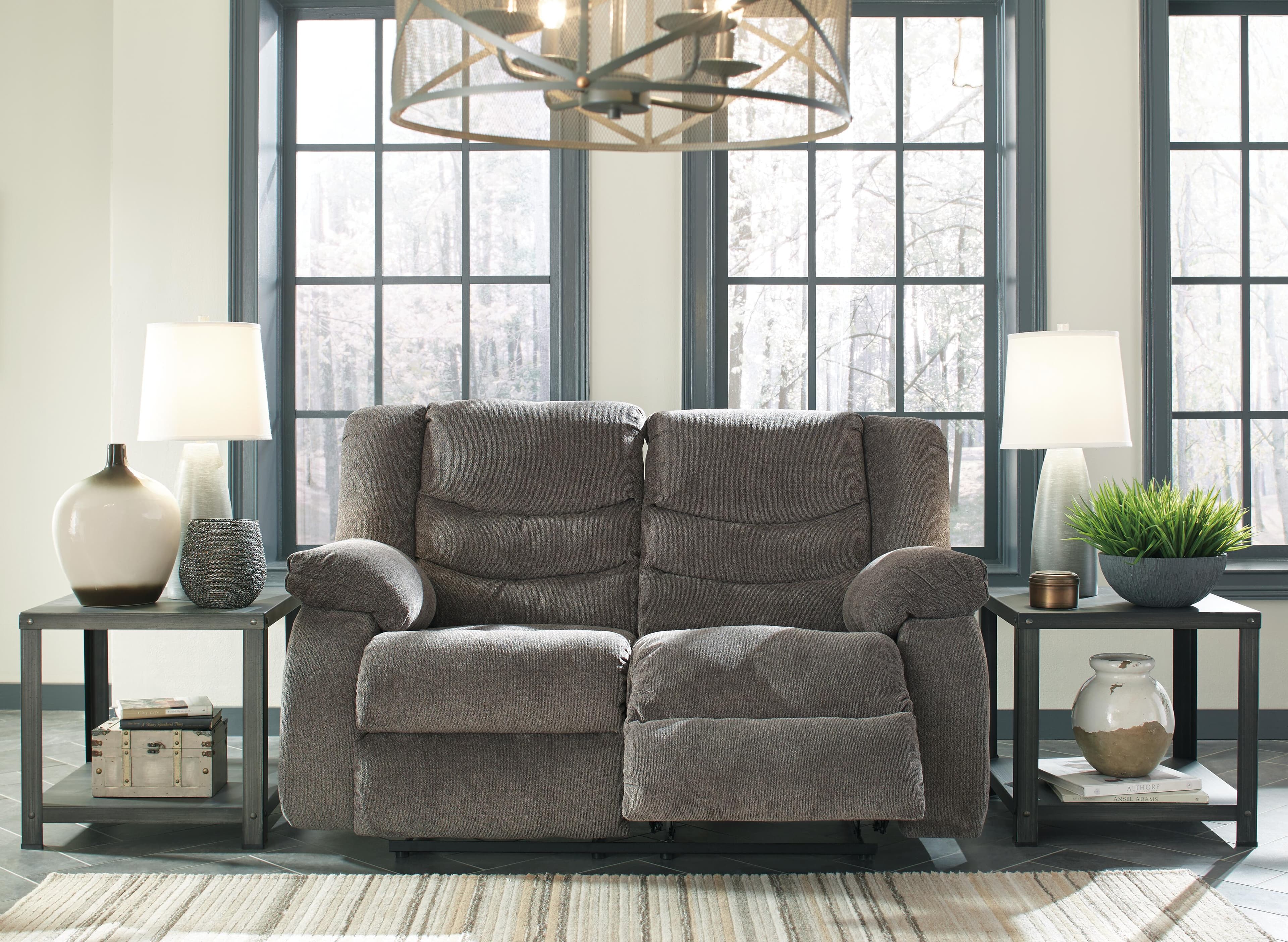 Tulen Reclining Loveseat — Black/Gray — view 5