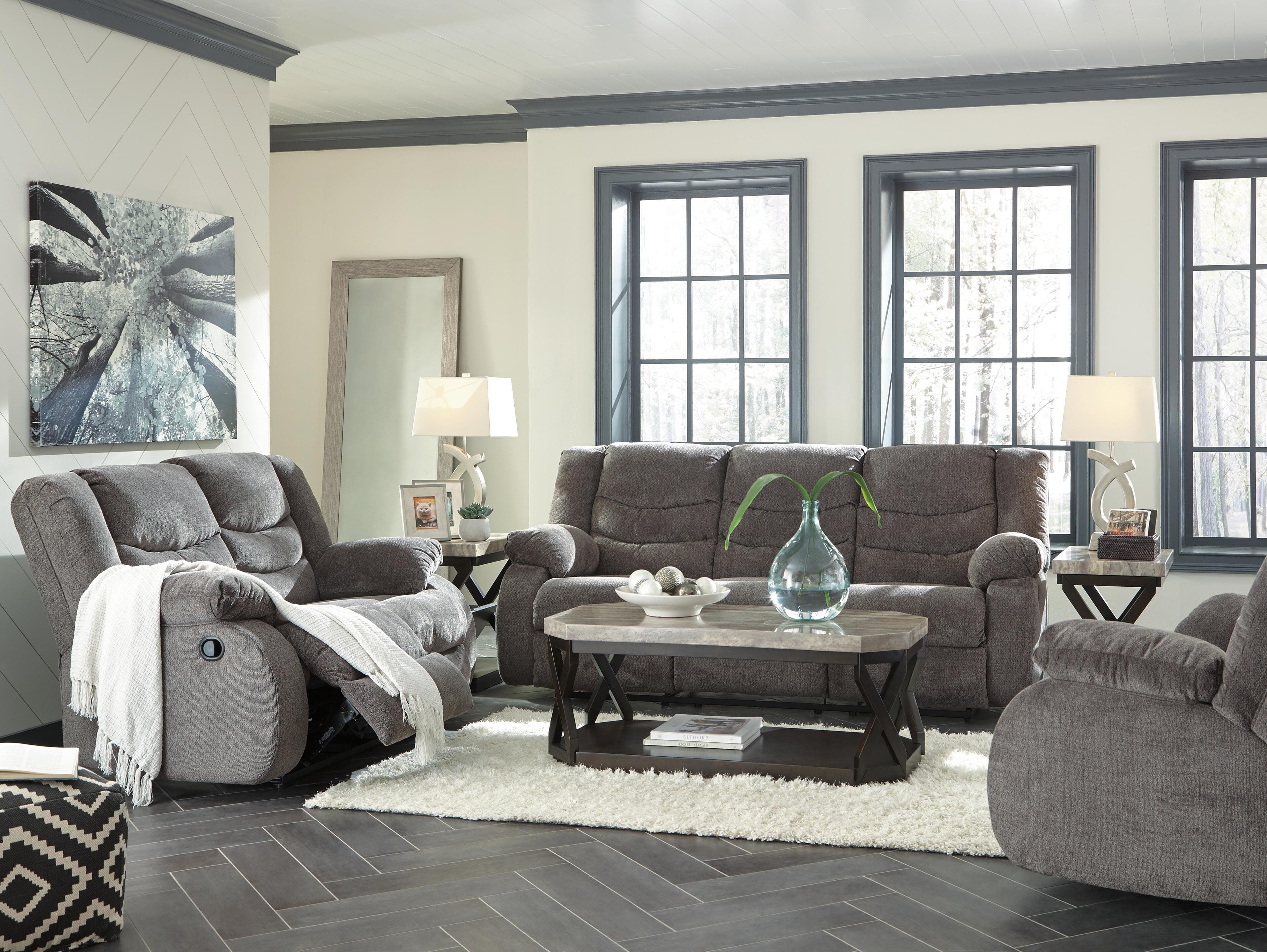 Tulen Reclining Sofa — Black/Gray — view 6