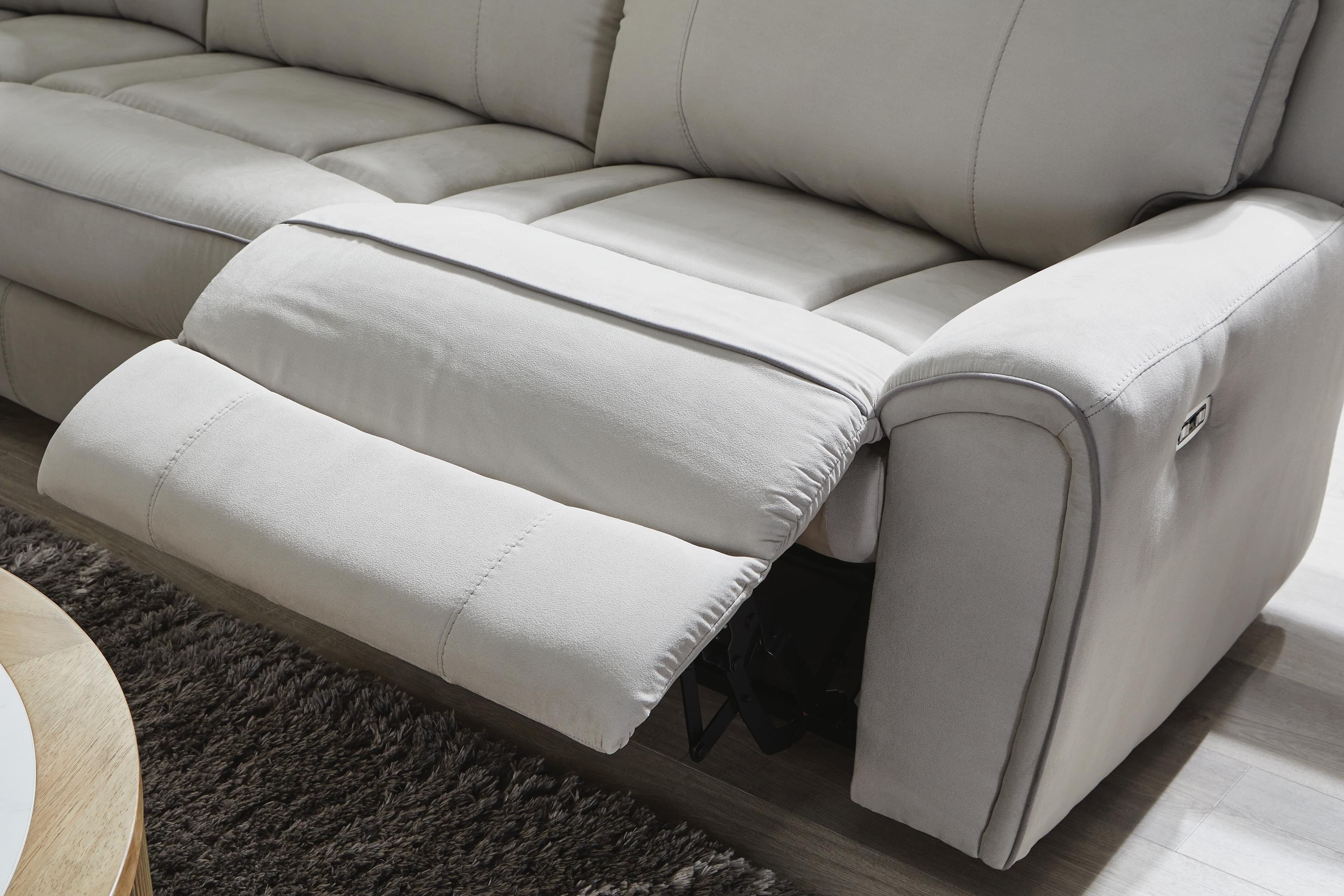 Grafton Pike 2-Piece Reclining Loveseat — Pearl/Ash — view 5