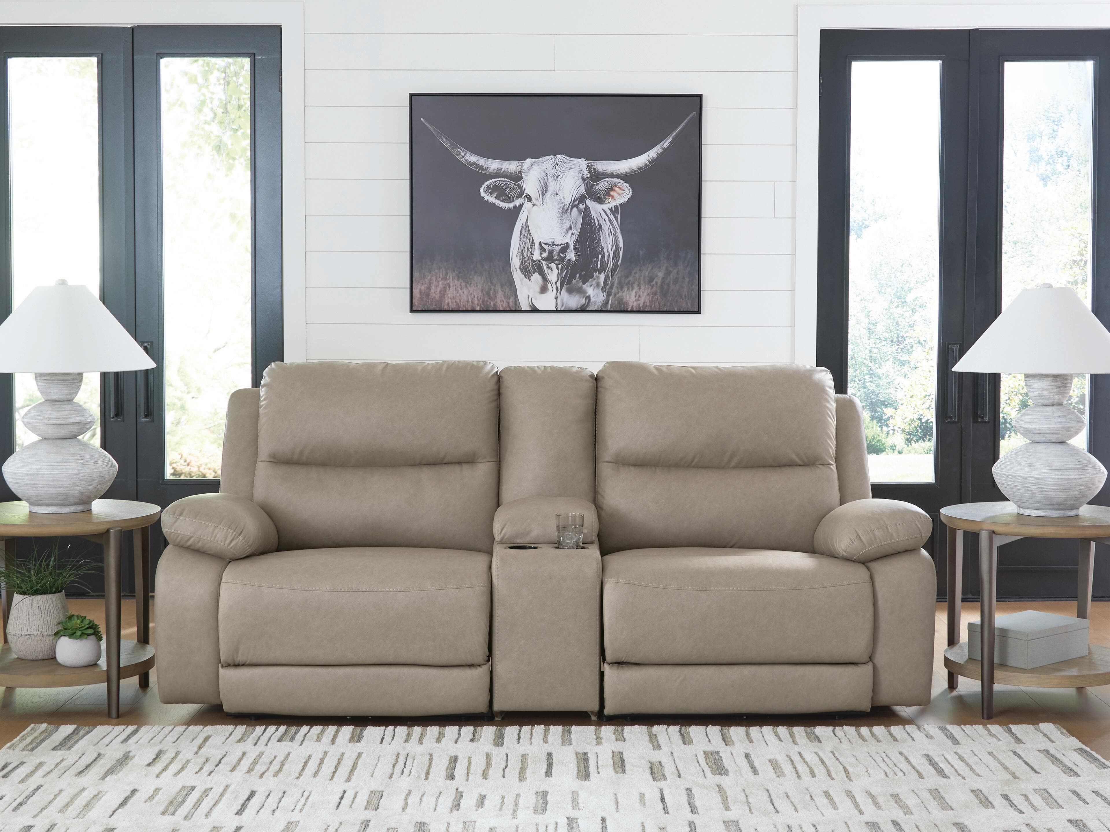 Brannigan 3-Piece Power Reclining Sectional — Pebble — view 2