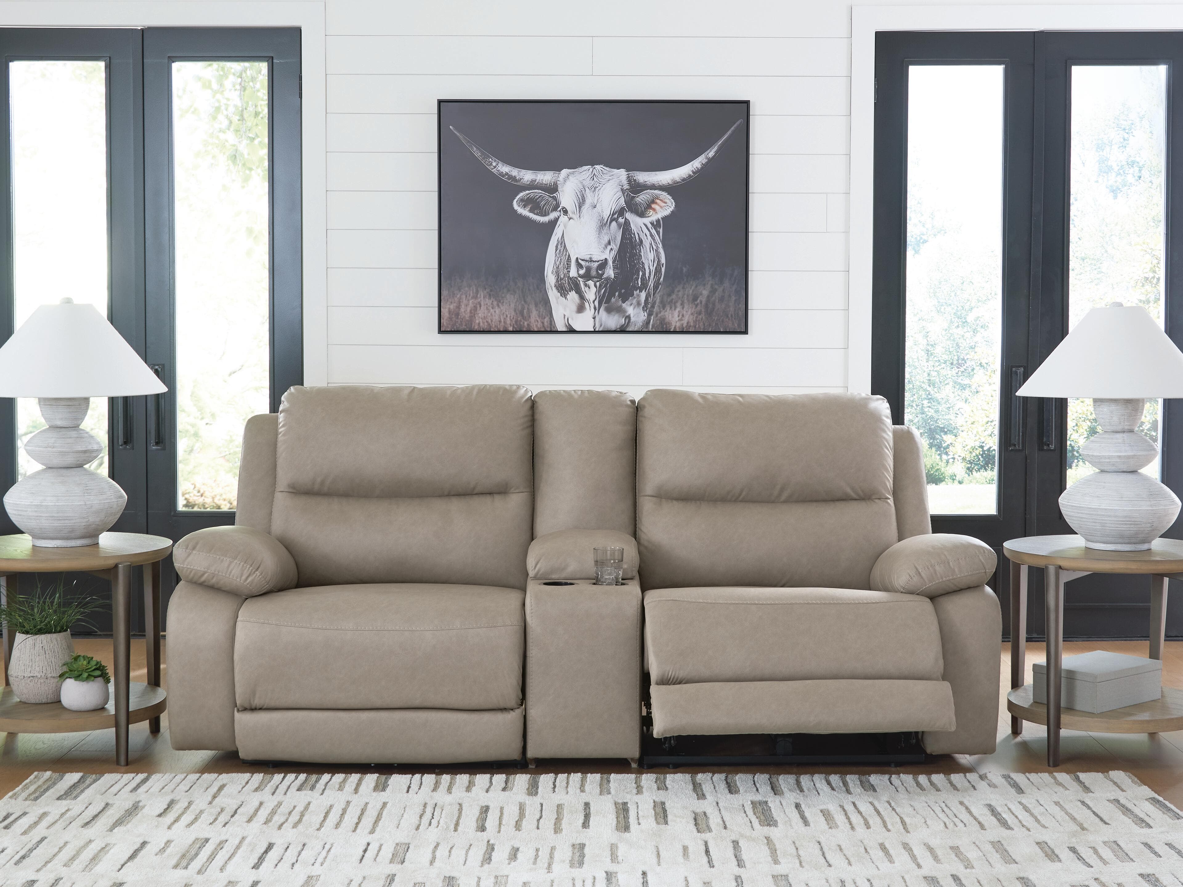 Brannigan 3-Piece Power Reclining Sectional — Pebble — view 3