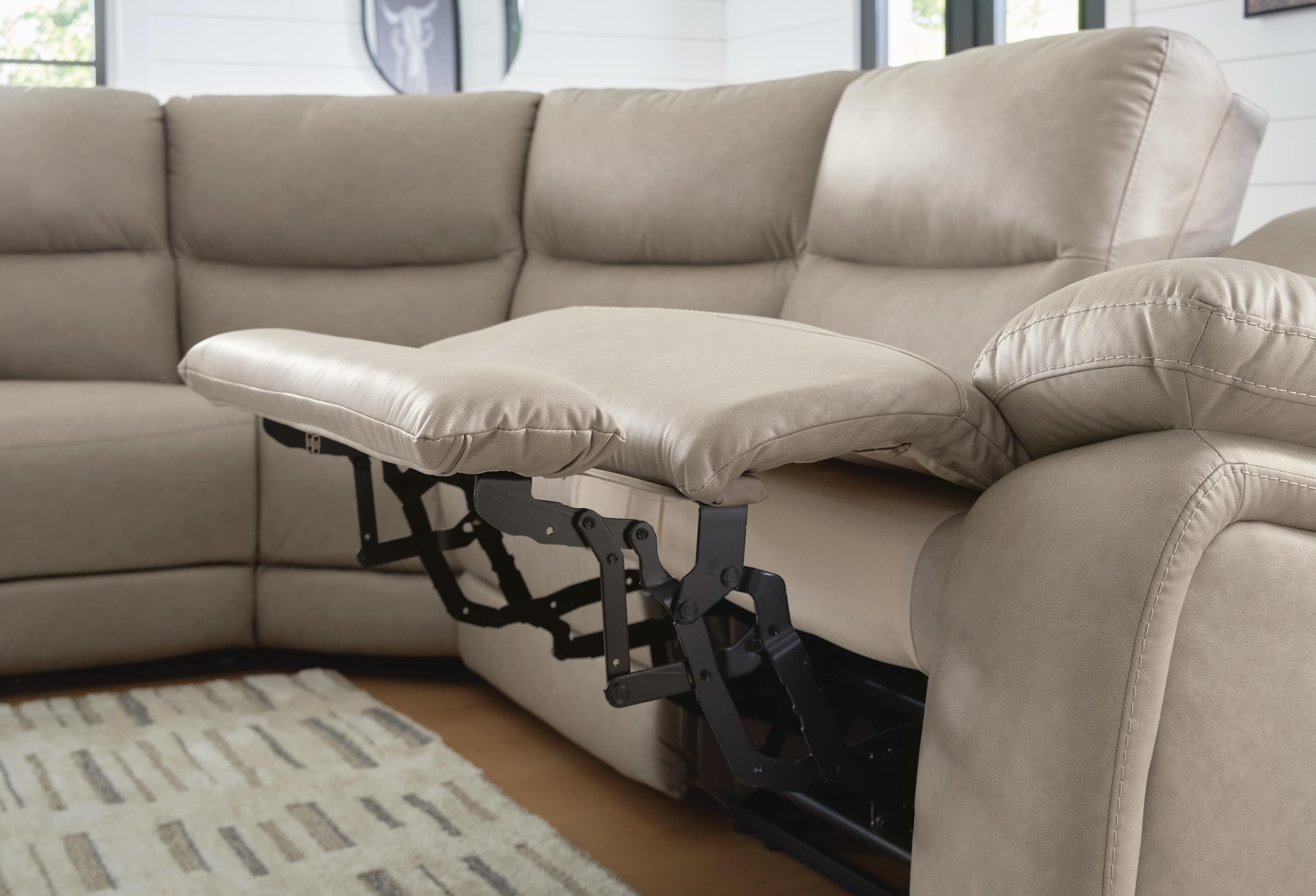 Brannigan 5-Piece Power Reclining Sectional — Pebble — view 4