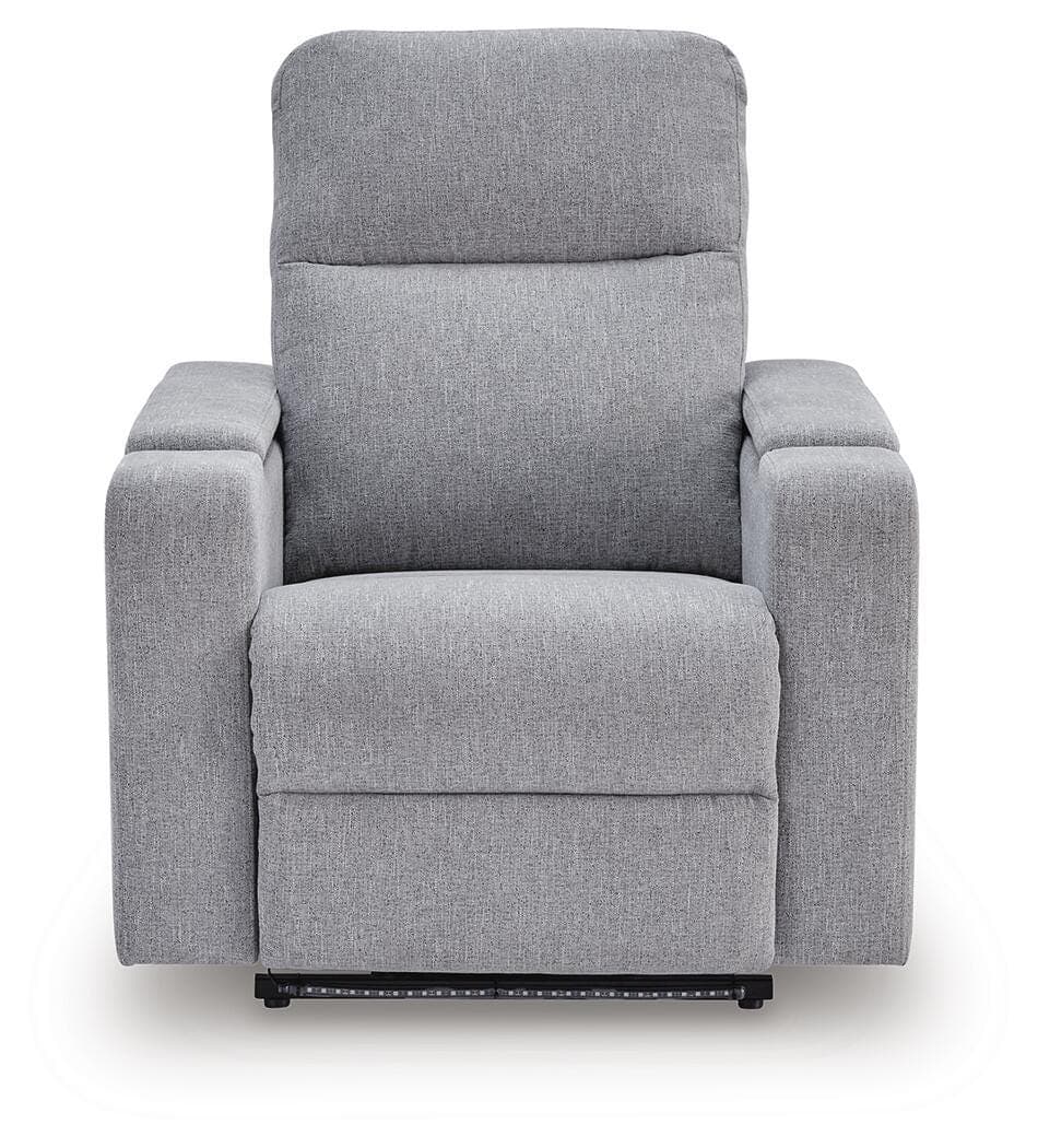 Landdin Power Glider Recliner with Audio System — Black/Gray — view 5