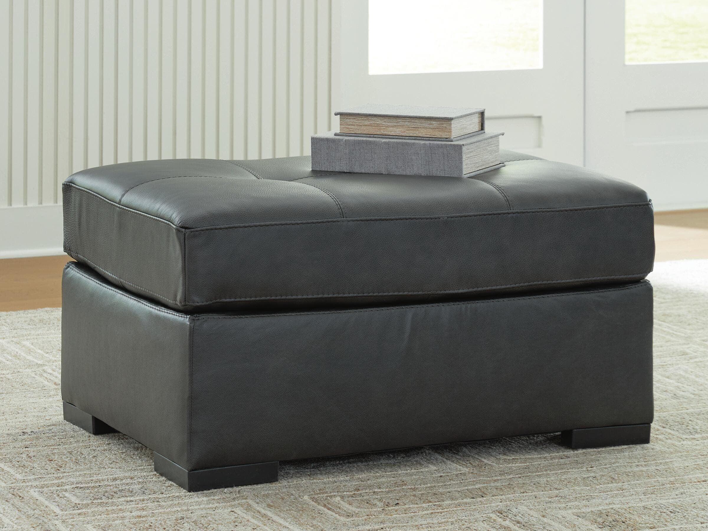 Brindley Pier Oversized Accent Ottoman — Black/Gray — view 2