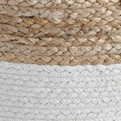 Sweed Valley Pouf — Brown/Beige & White — view 4