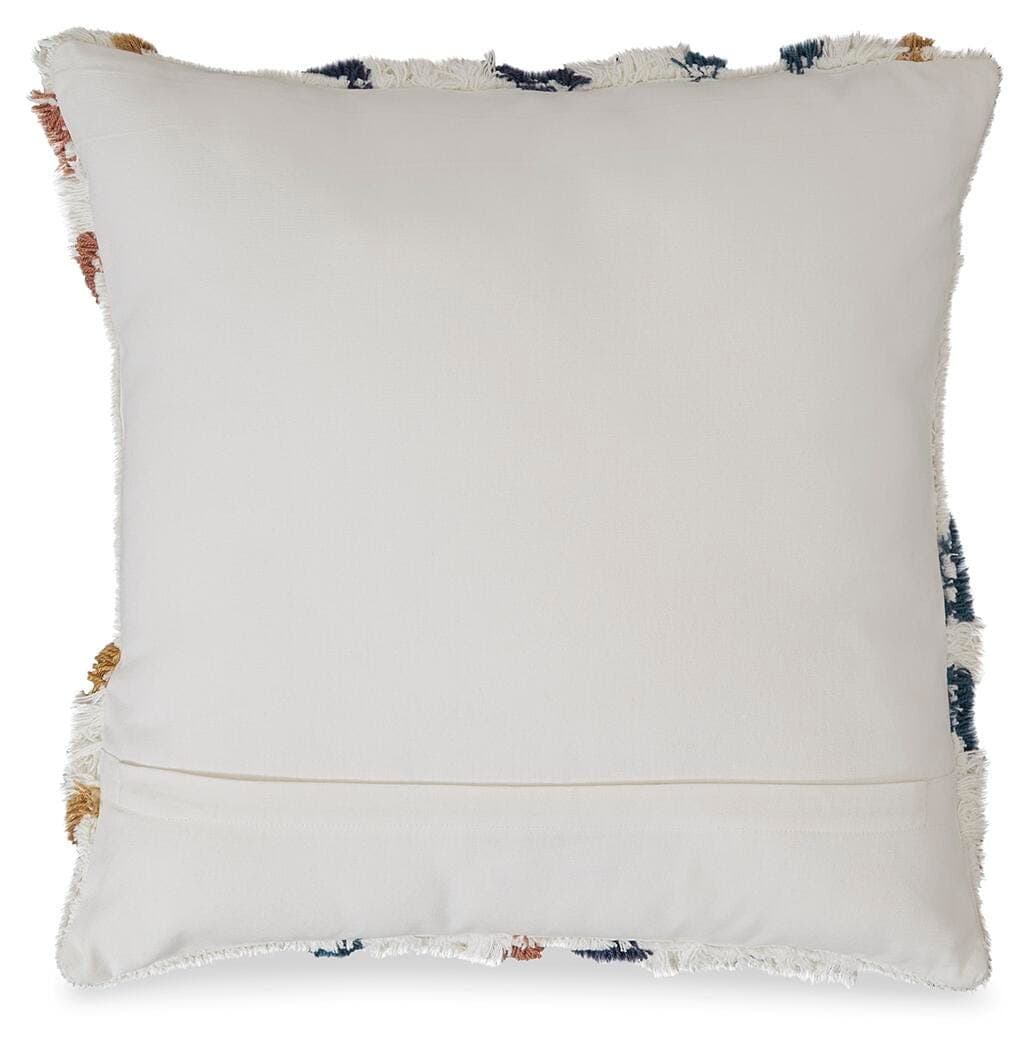 Evermore Pillow — White, Orange, Blue, Brown/Beige & Green — view 4