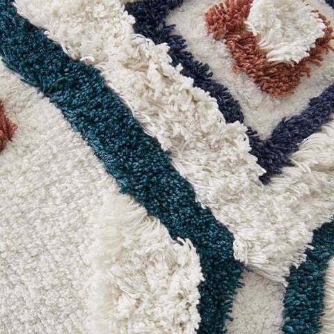 Evermore Pillow — White, Orange, Blue, Brown/Beige & Green — view 5