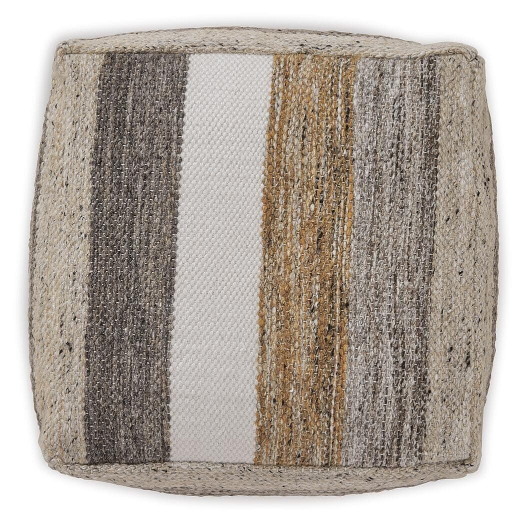 Josalind Pouf — White, Black/Gray & Brown/Beige — view 3
