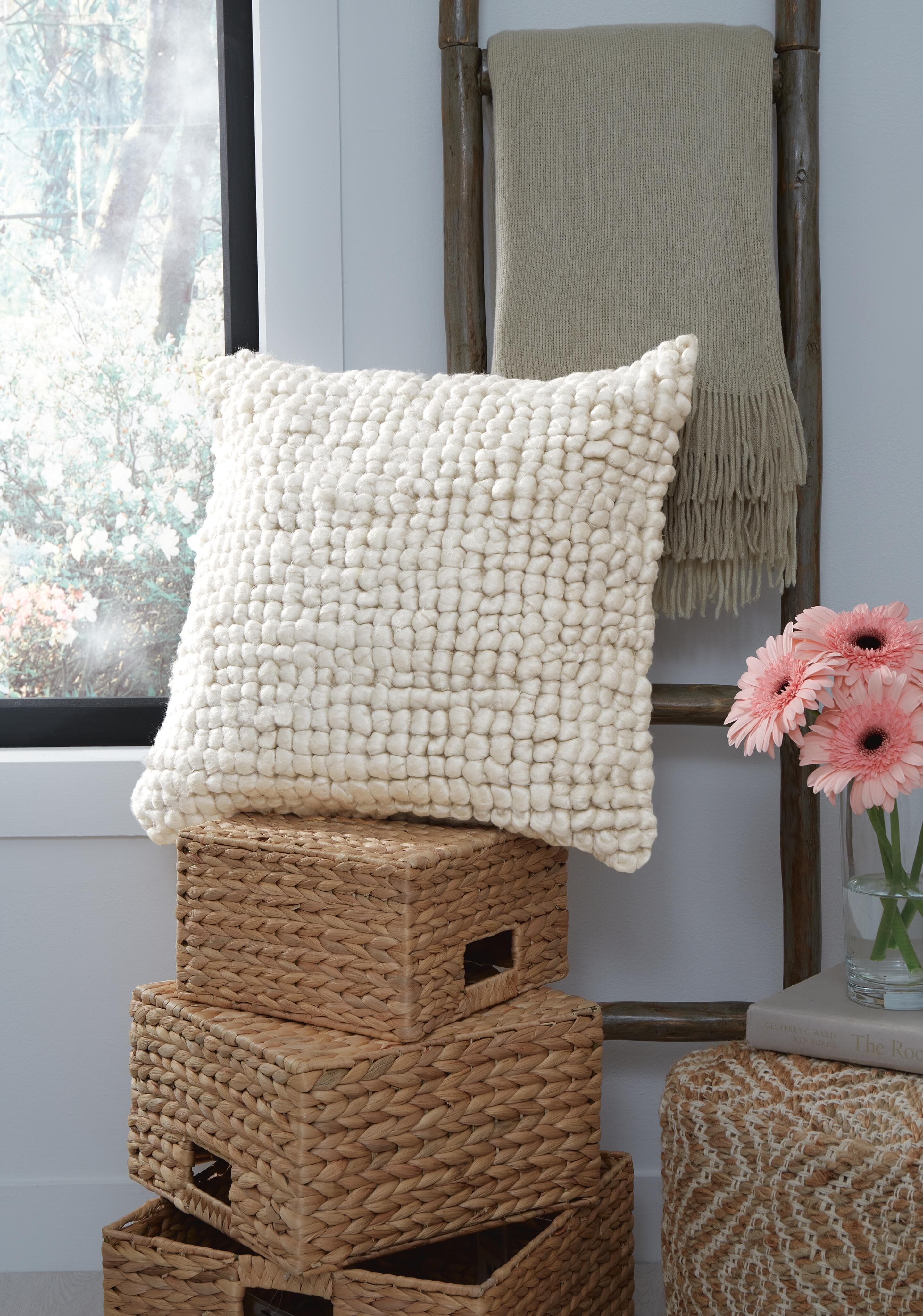 Aavie Pillow (Set of 4) — White — view 2
