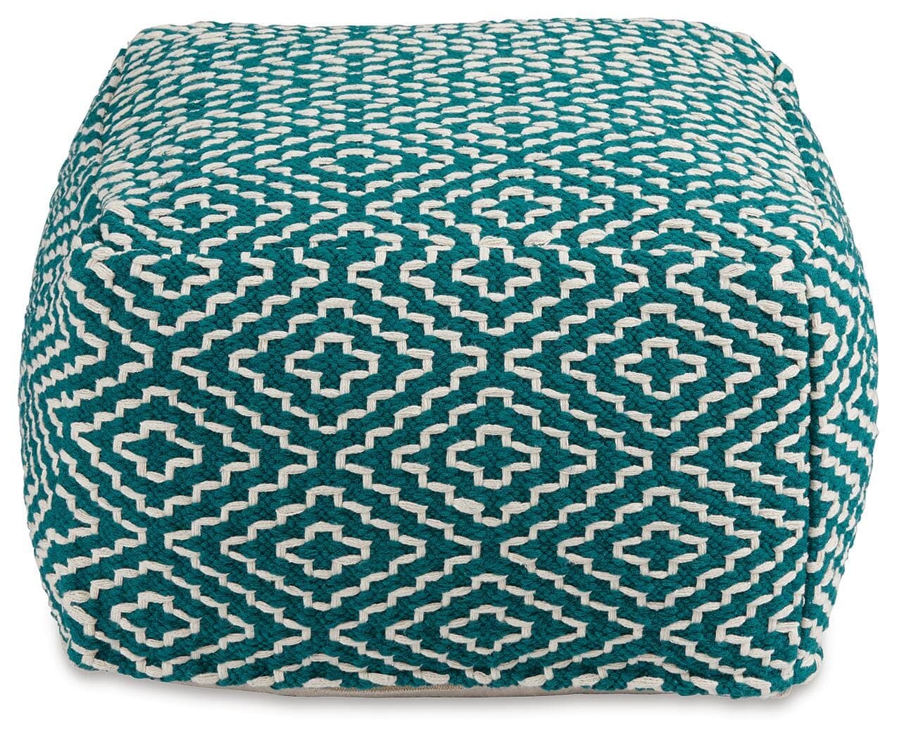 Brynnsen Pouf — White & Blue — view 3