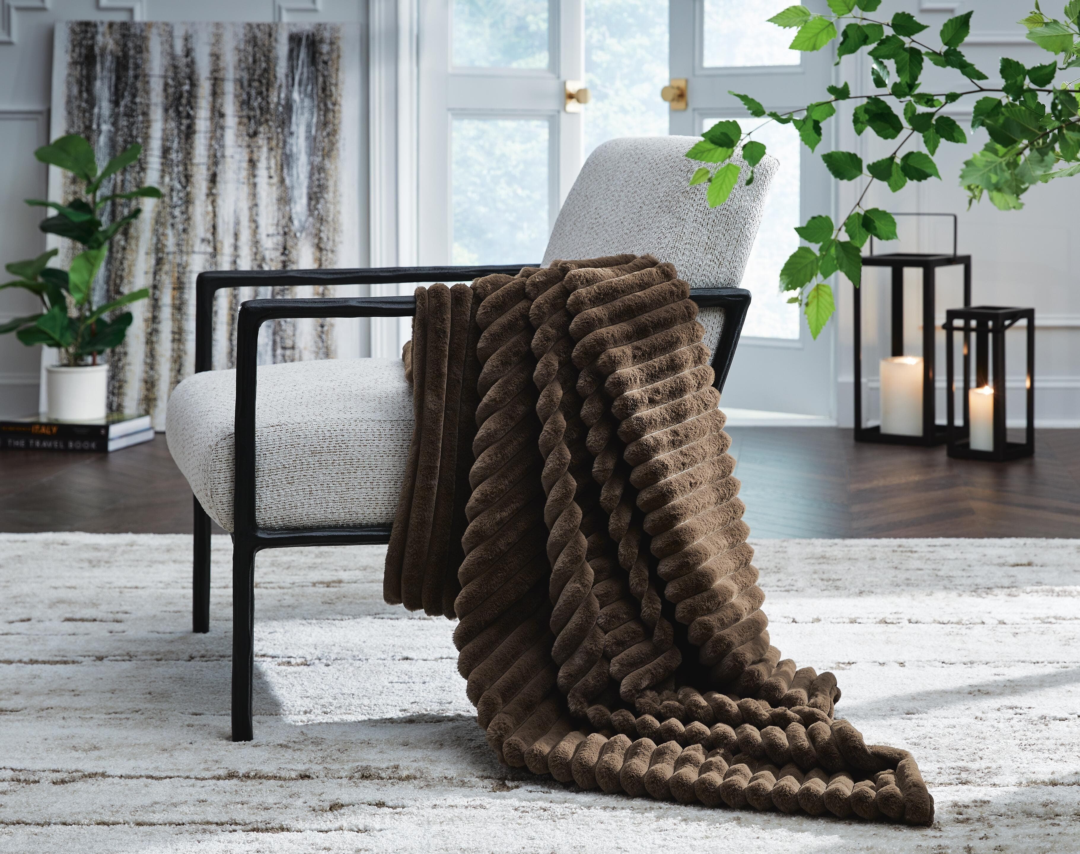 Alsonwell Throw (Set of 3) — Brown/Beige — view 2