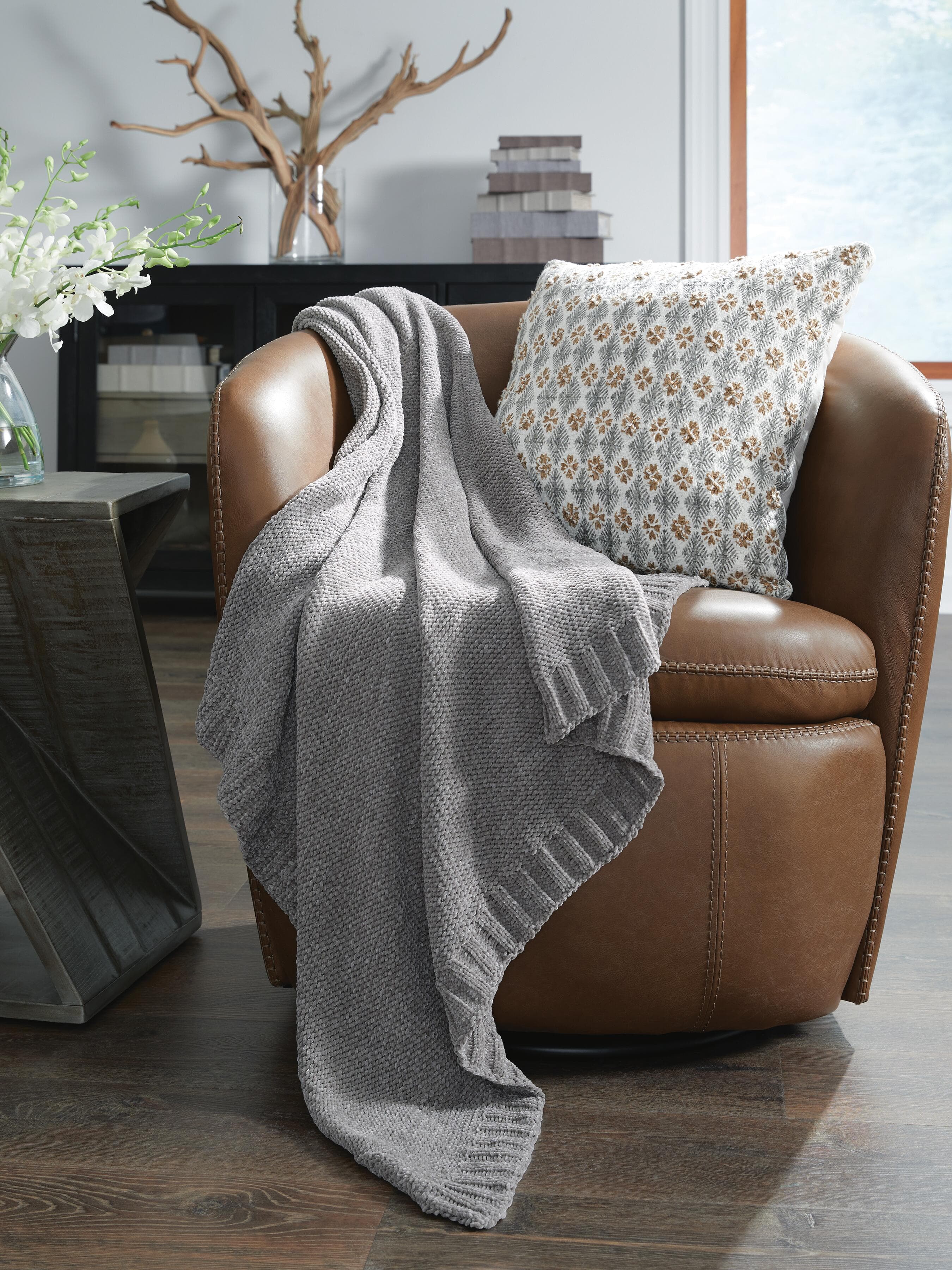 Anawood Throw (Set of 3) — Black/Gray — view 2