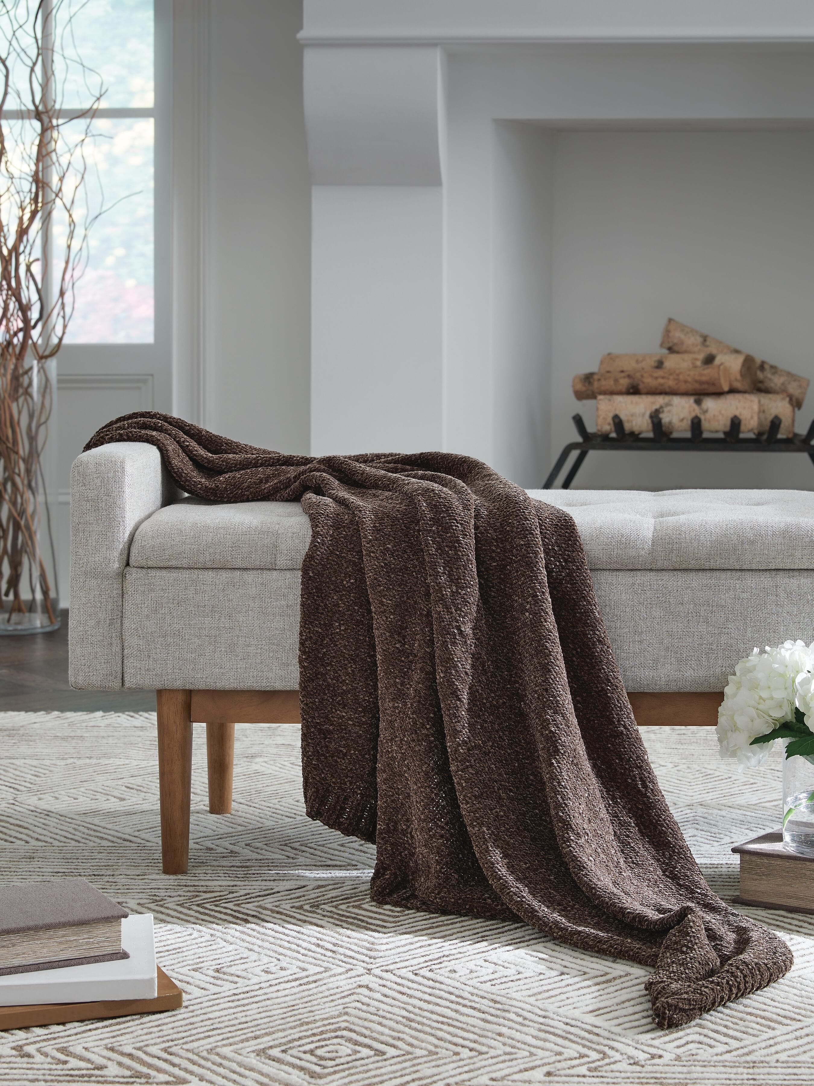 Anawood Throw (Set of 3) — Brown/Beige — view 2