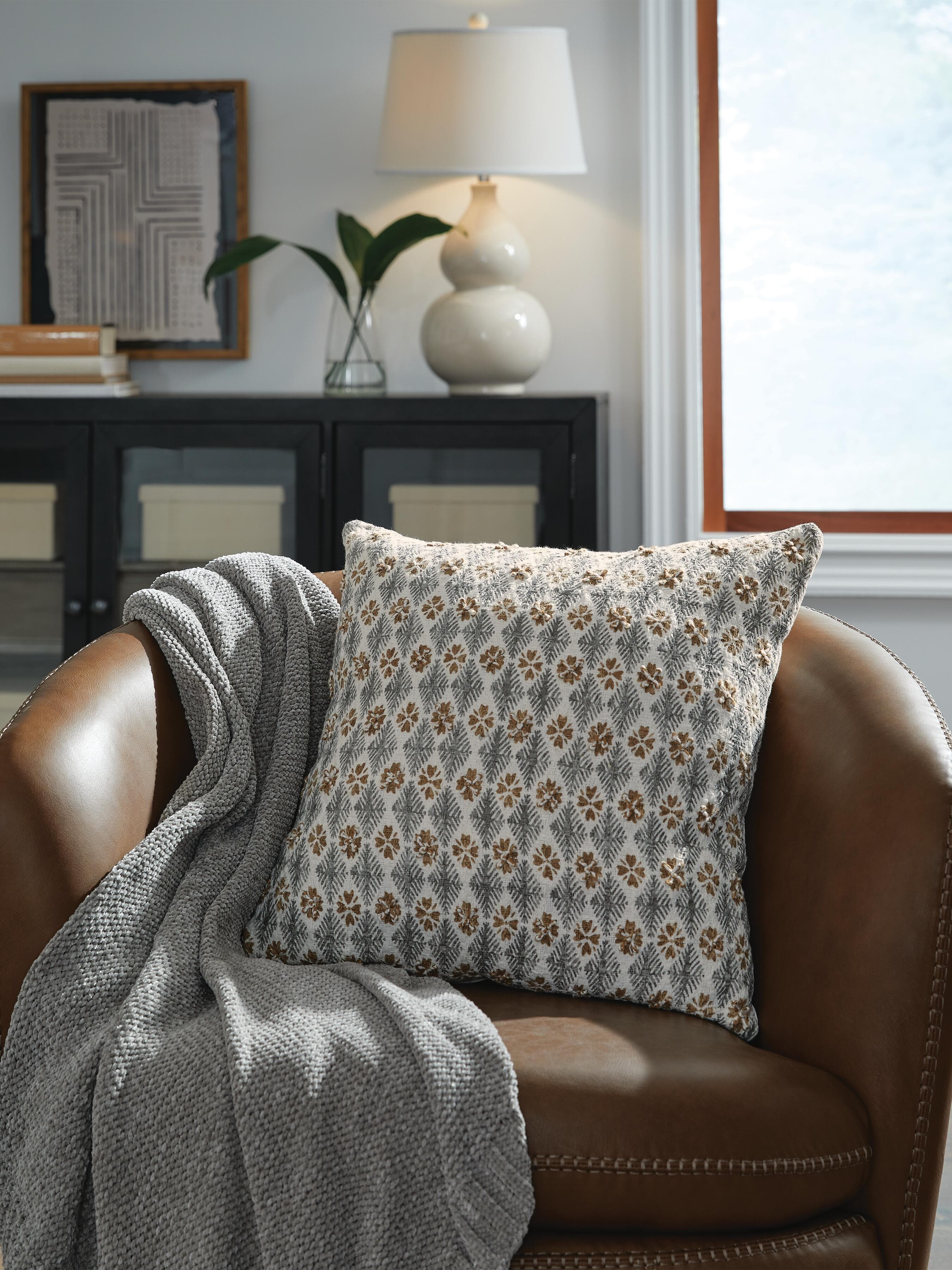 Dainwick Pillow (Set of 4) — White, Black/Gray & Brown/Beige — view 2