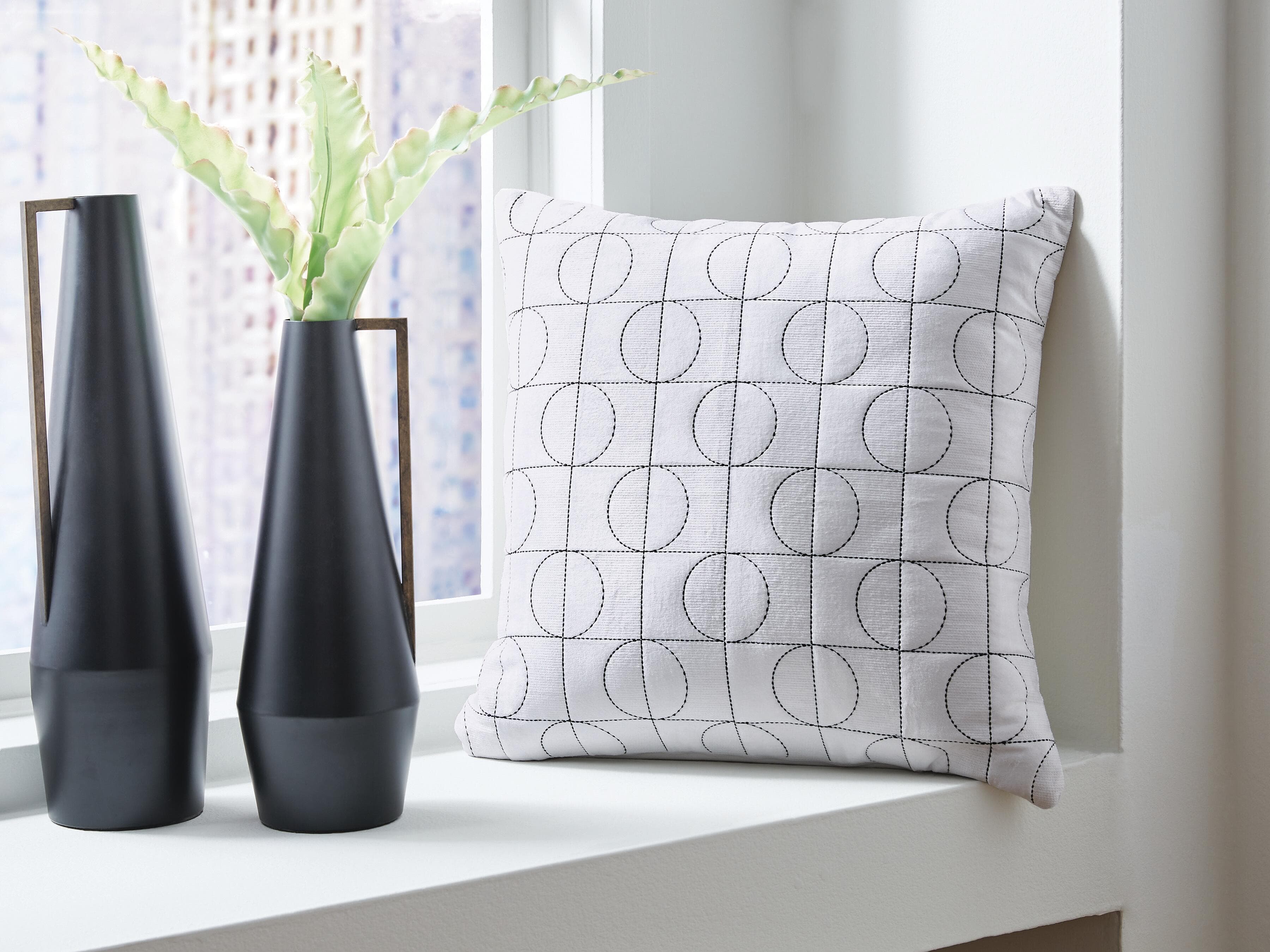 Kydner Pillow (Set of 4) — White/Black — view 2