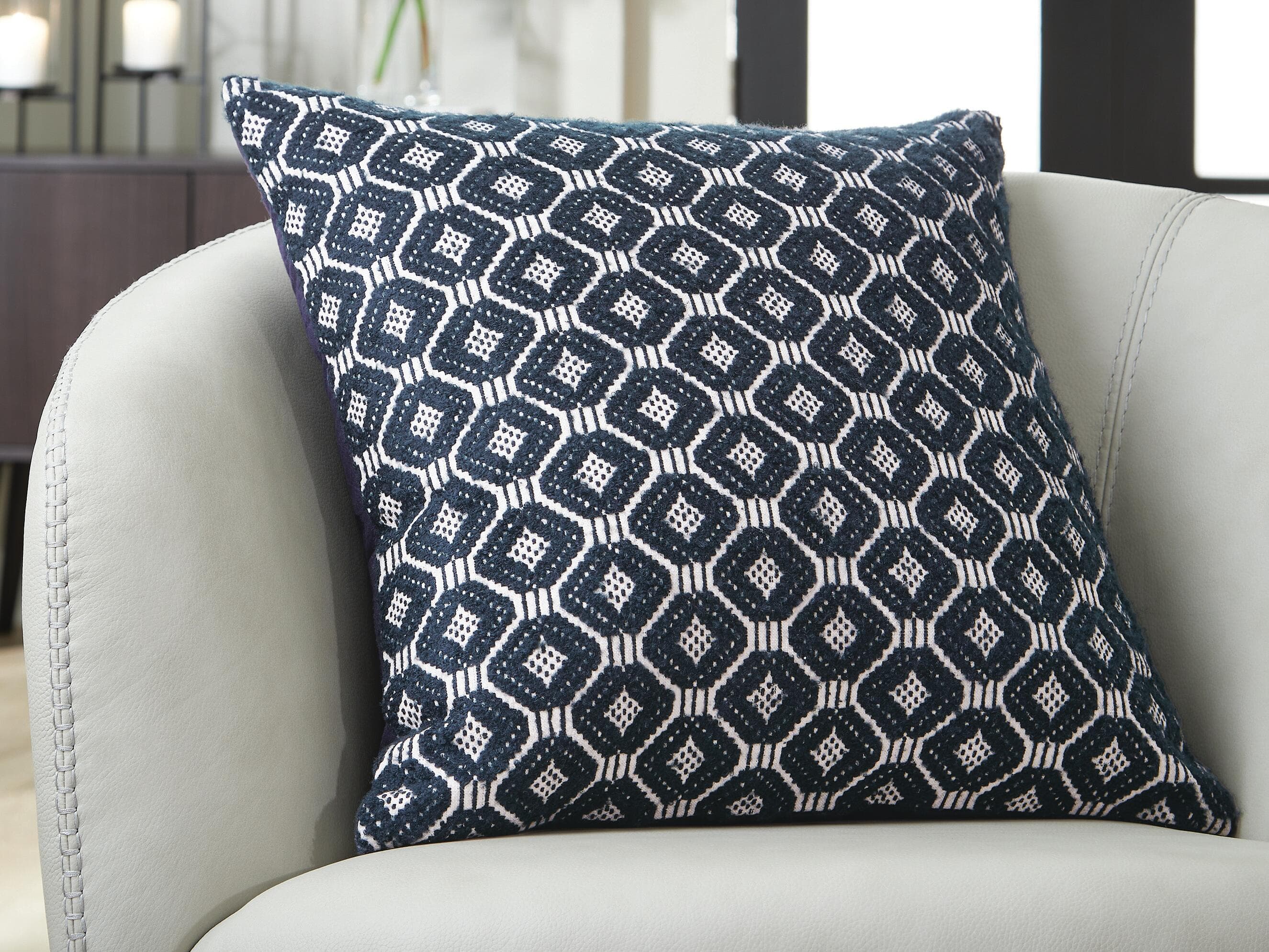 Abra Pillow (Set of 4) — Black/Ivory — view 2