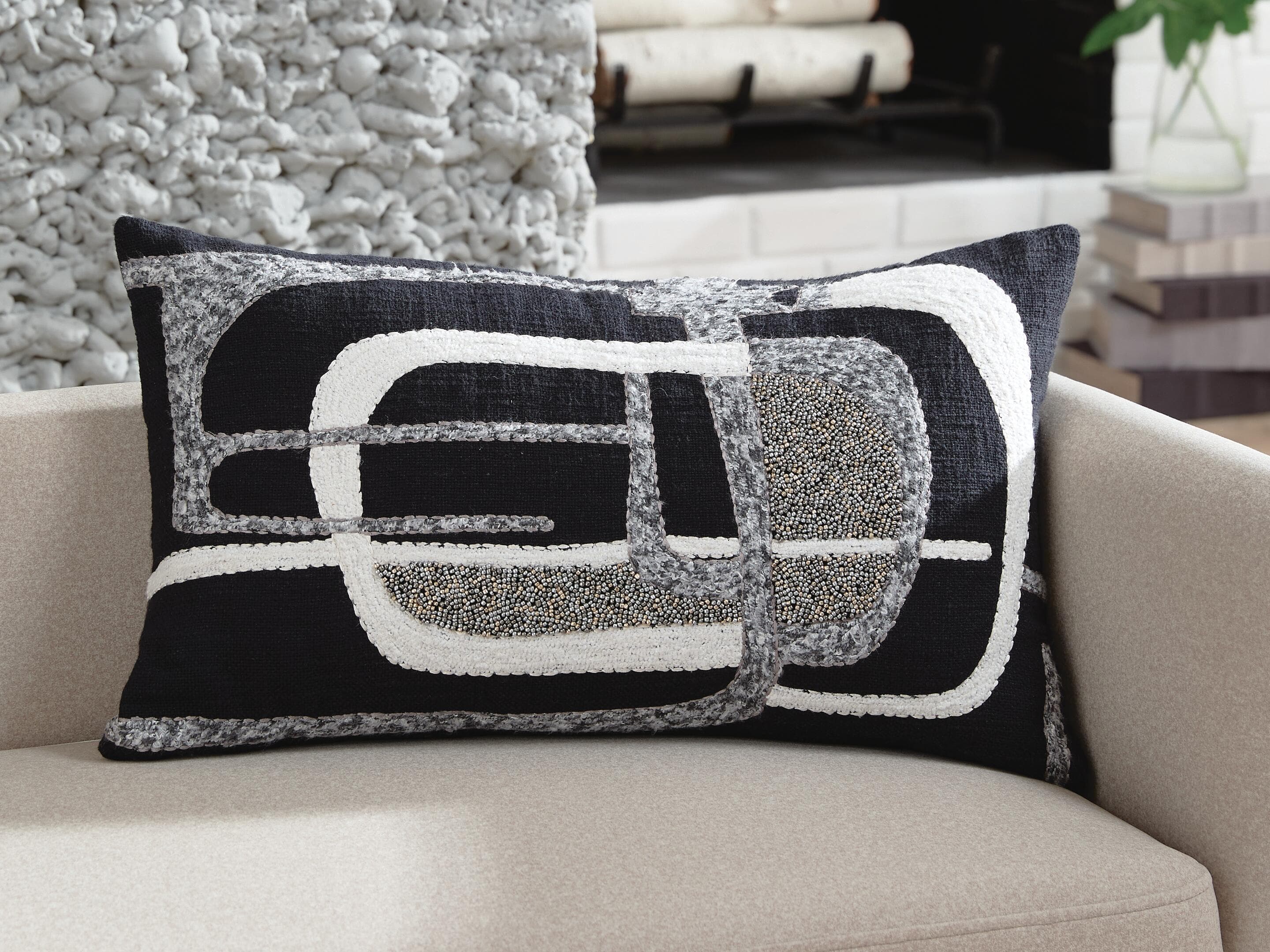 Gavrileigh Pillow (Set of 4) — Black/Gray/Ivory — view 2