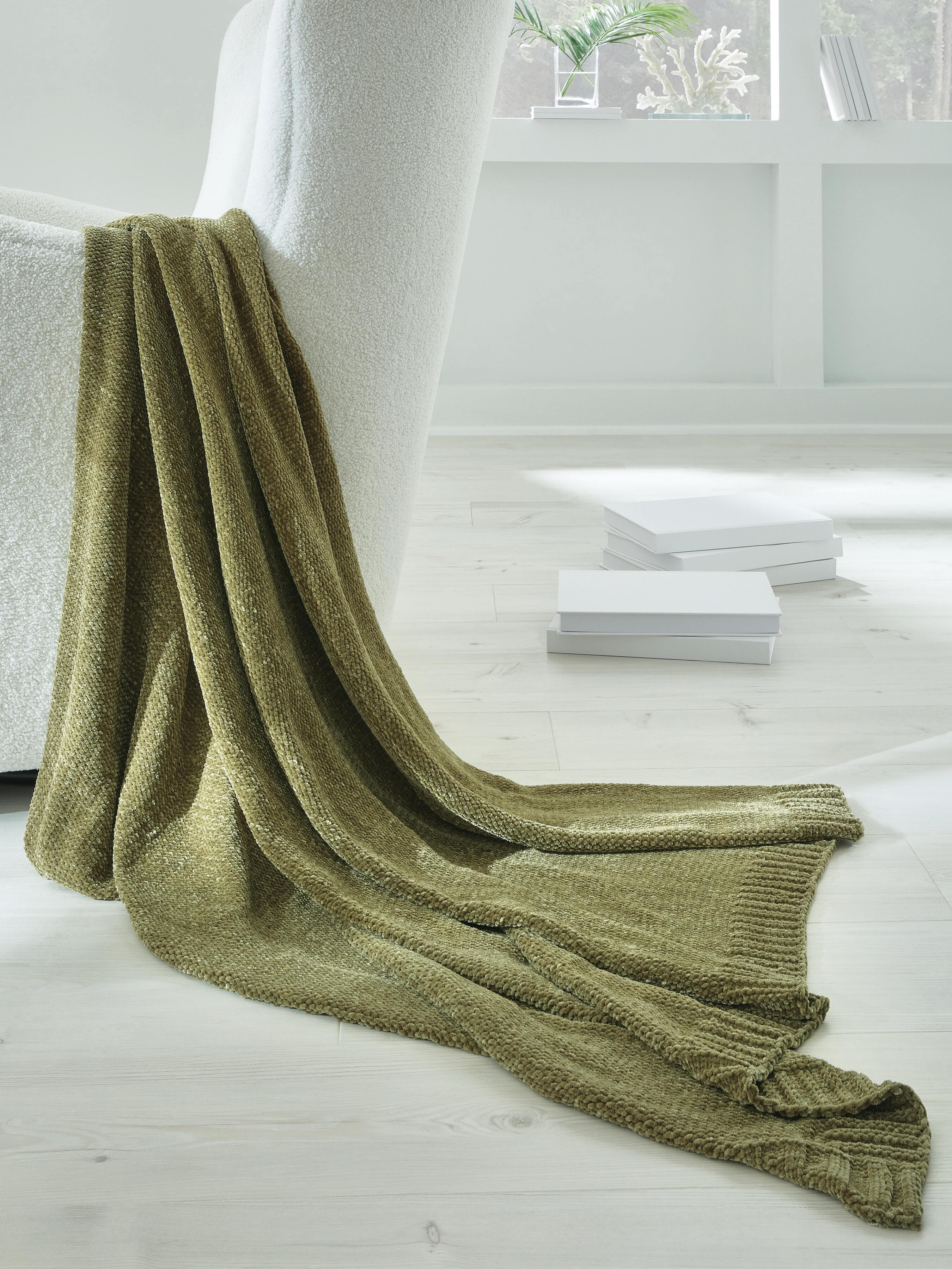 Anawood Throw (Set of 3) — Olive Green — view 2