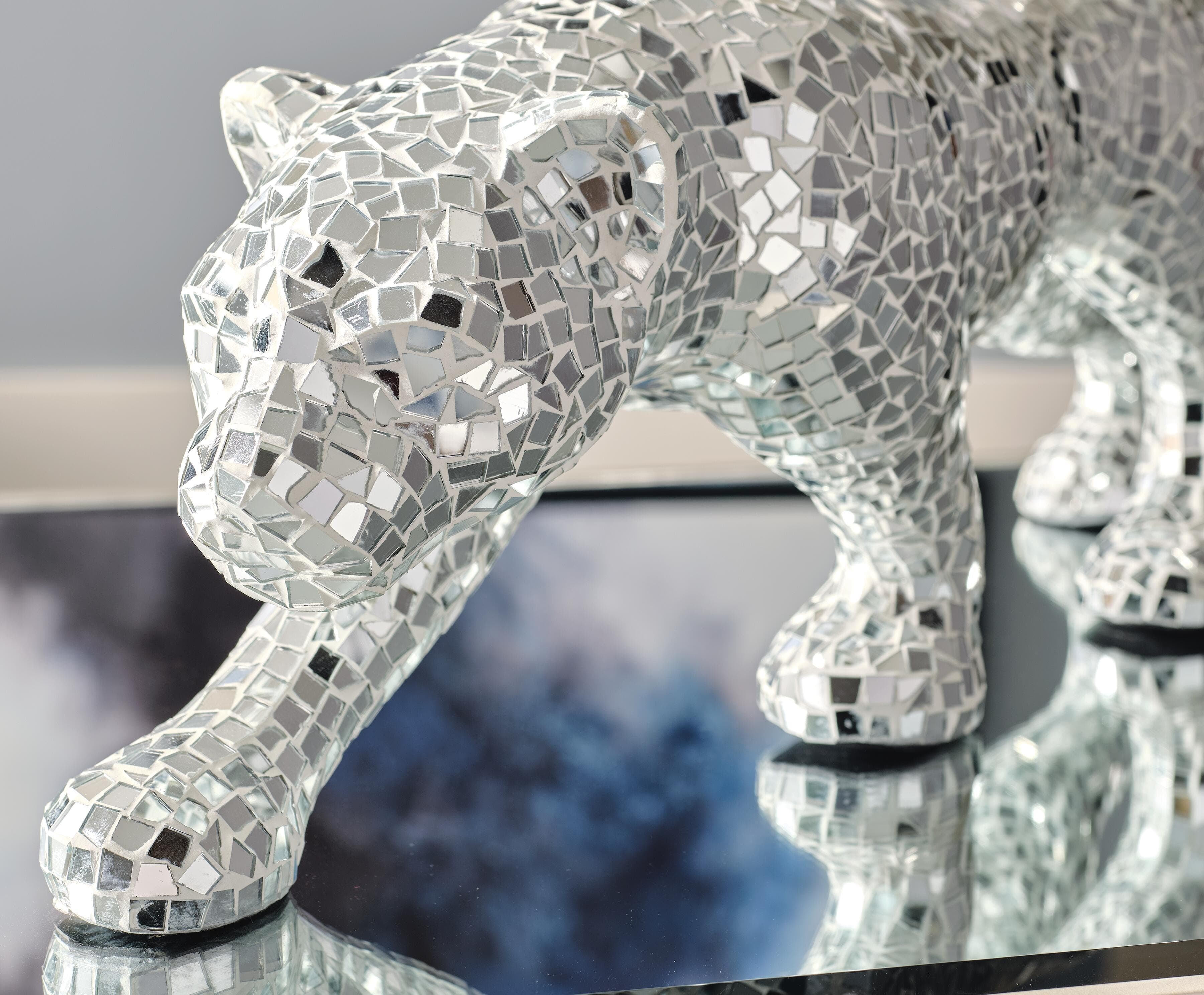 Drice Panther Sculpture — Mirror — view 4