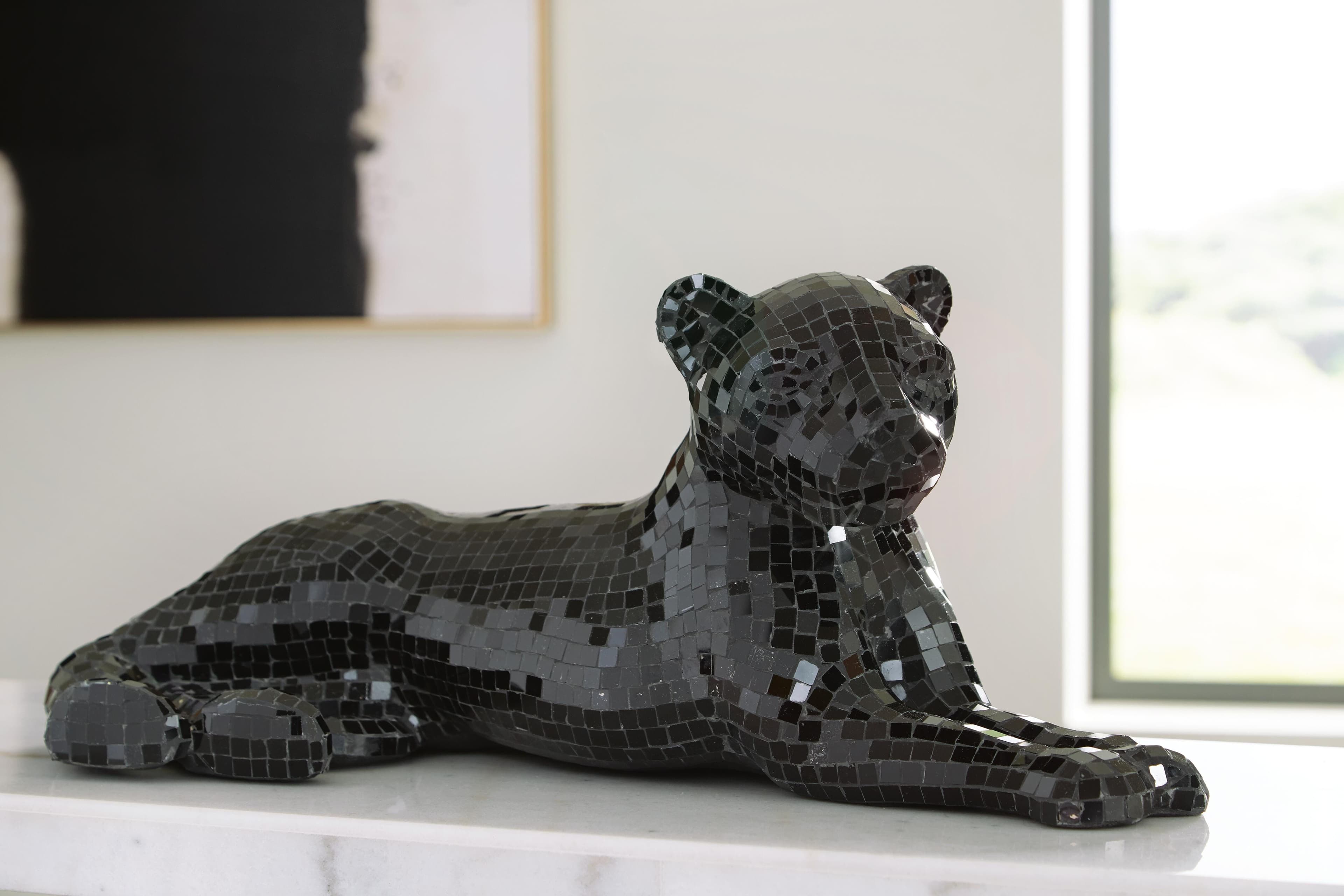 Drice Panther Sculpture — Black/Gray — view 2