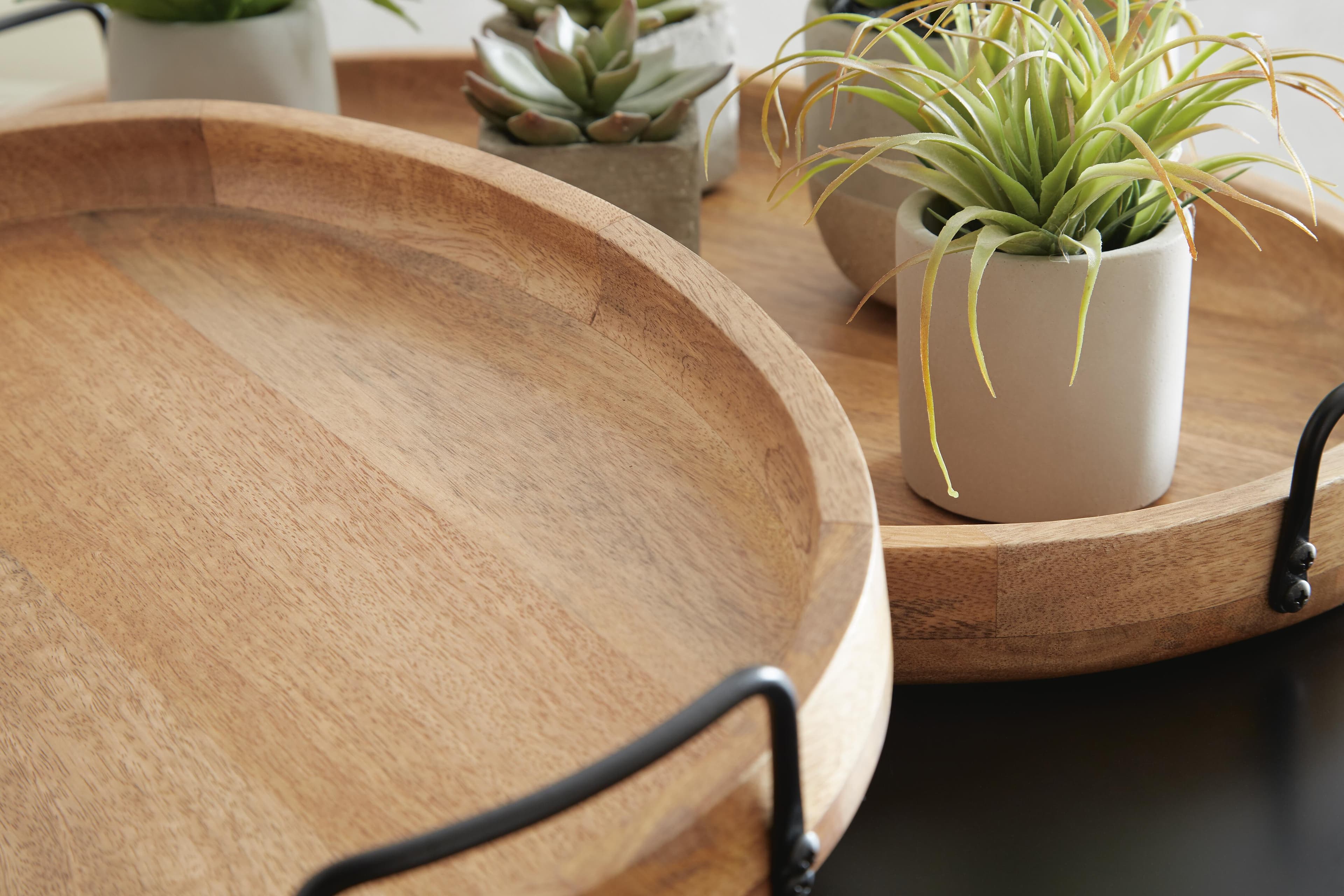 Jocelyne Tray (Set of 2) — Brown/Black — view 4
