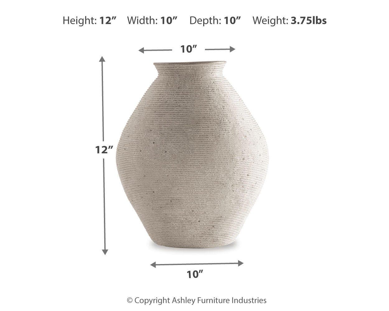 Hannela Vase — Brown/Beige — view 4