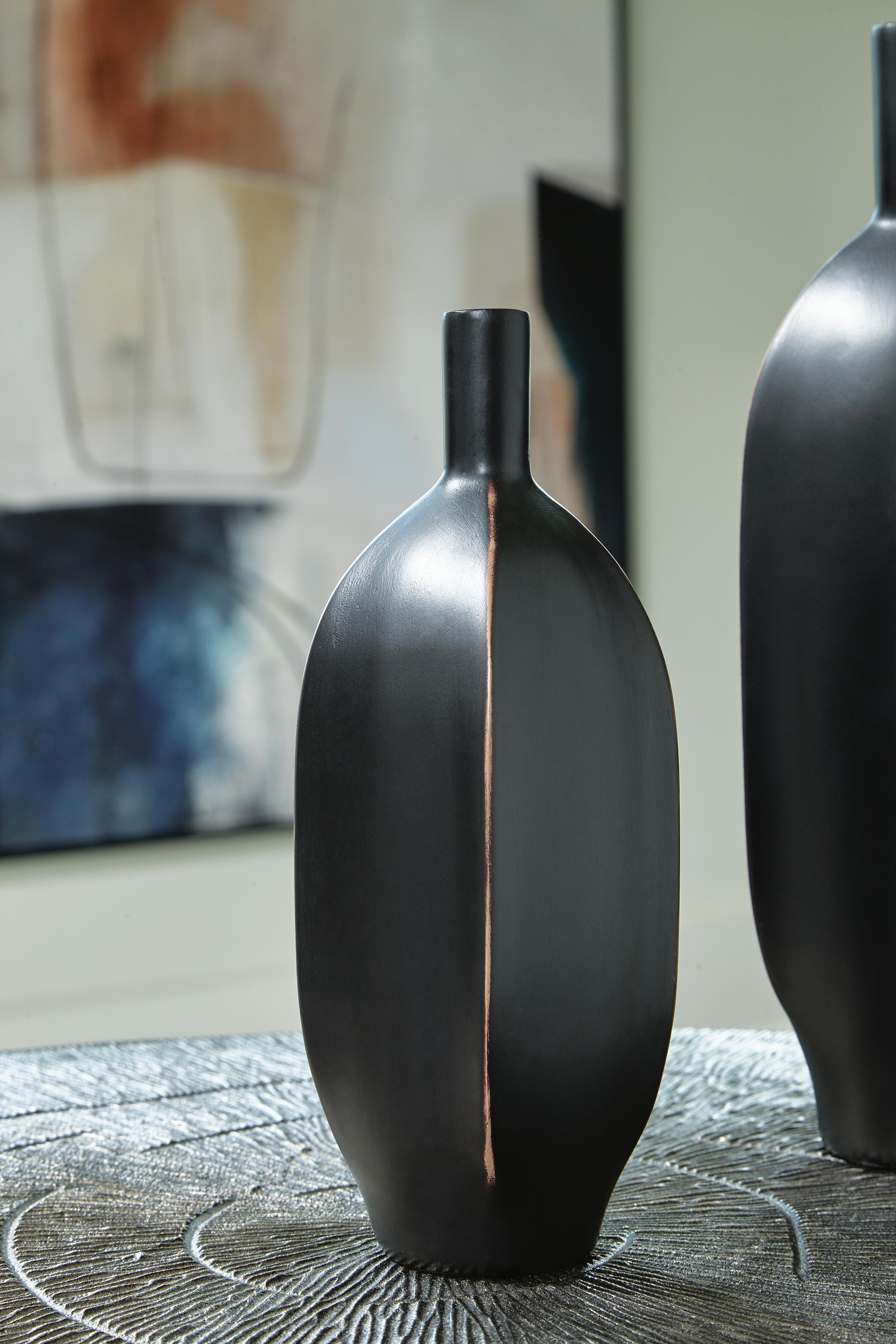 Rhaveney Vase (Set of 3) — Black/Gray — view 2