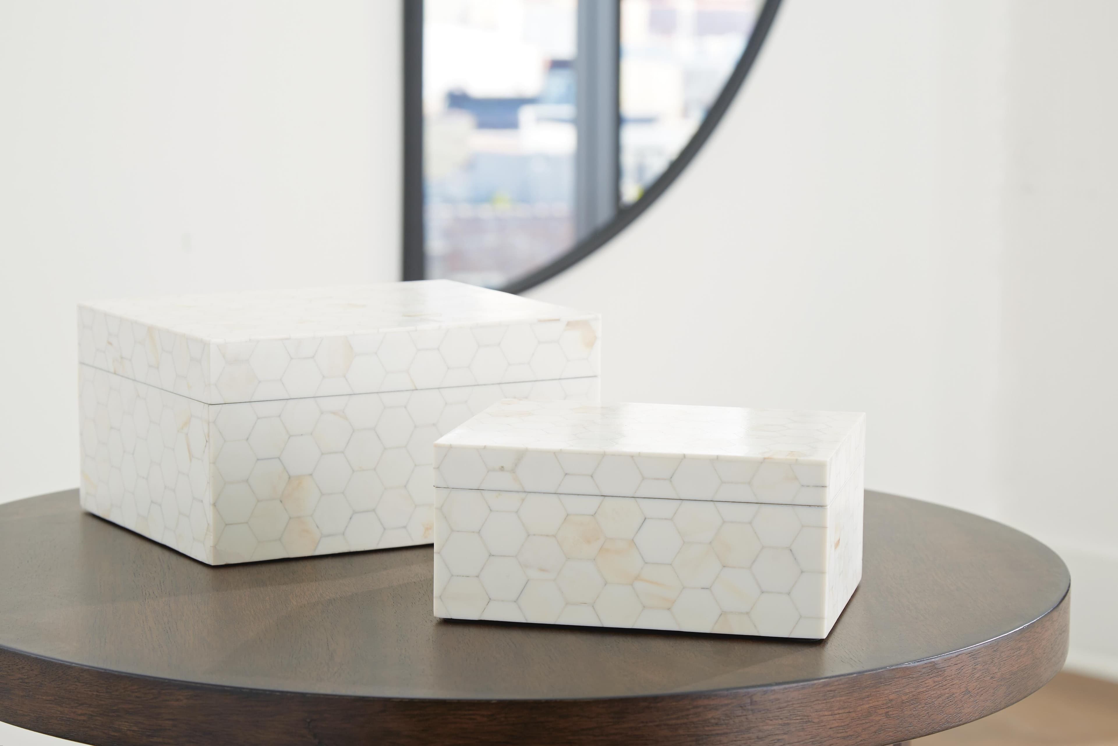 Aldenburg Box (Set of 2) — White — view 2