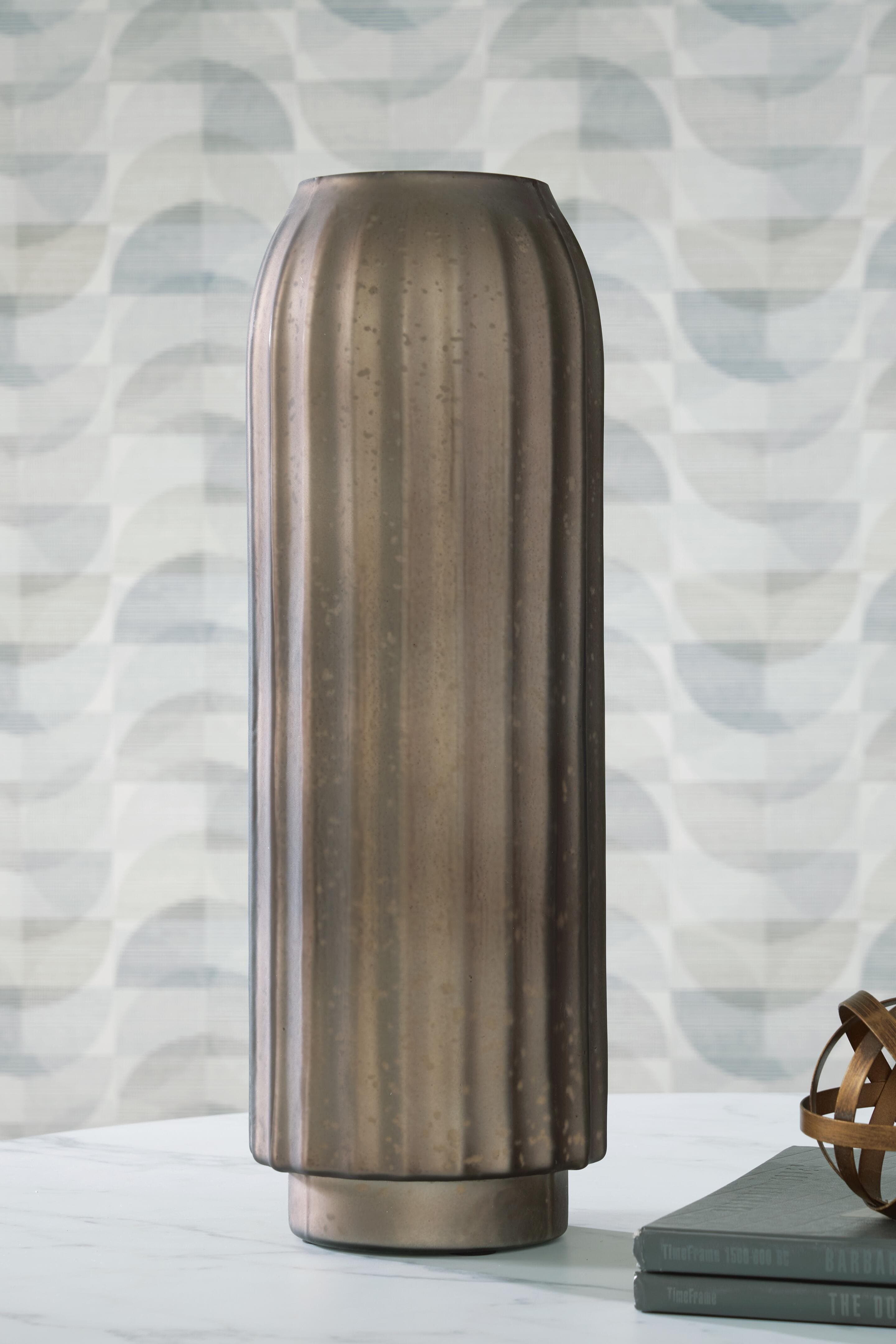 Briarcott Vase — Metallic & Brown/Beige — view 2