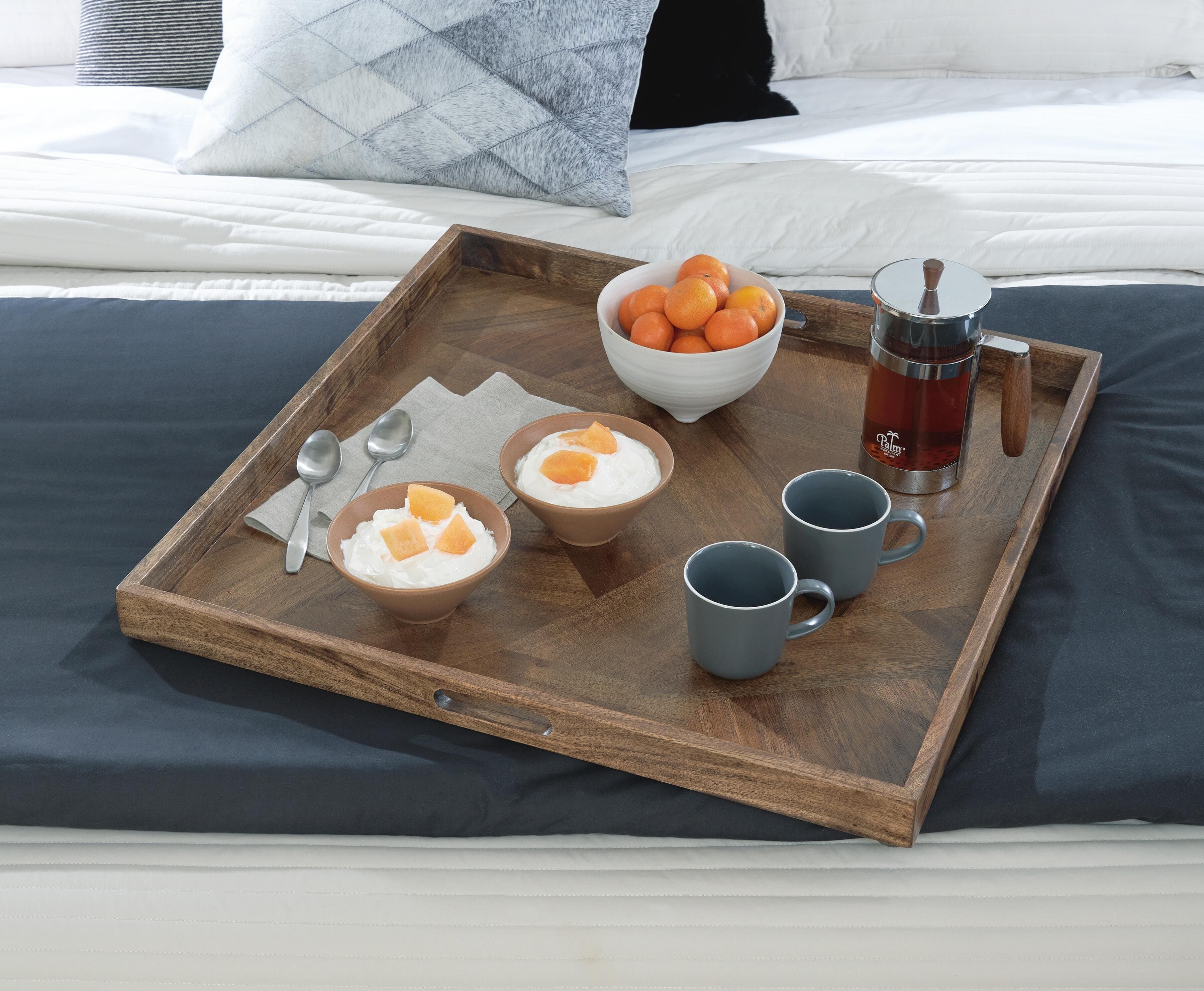 Heddford Tray — Brown/Beige — view 2