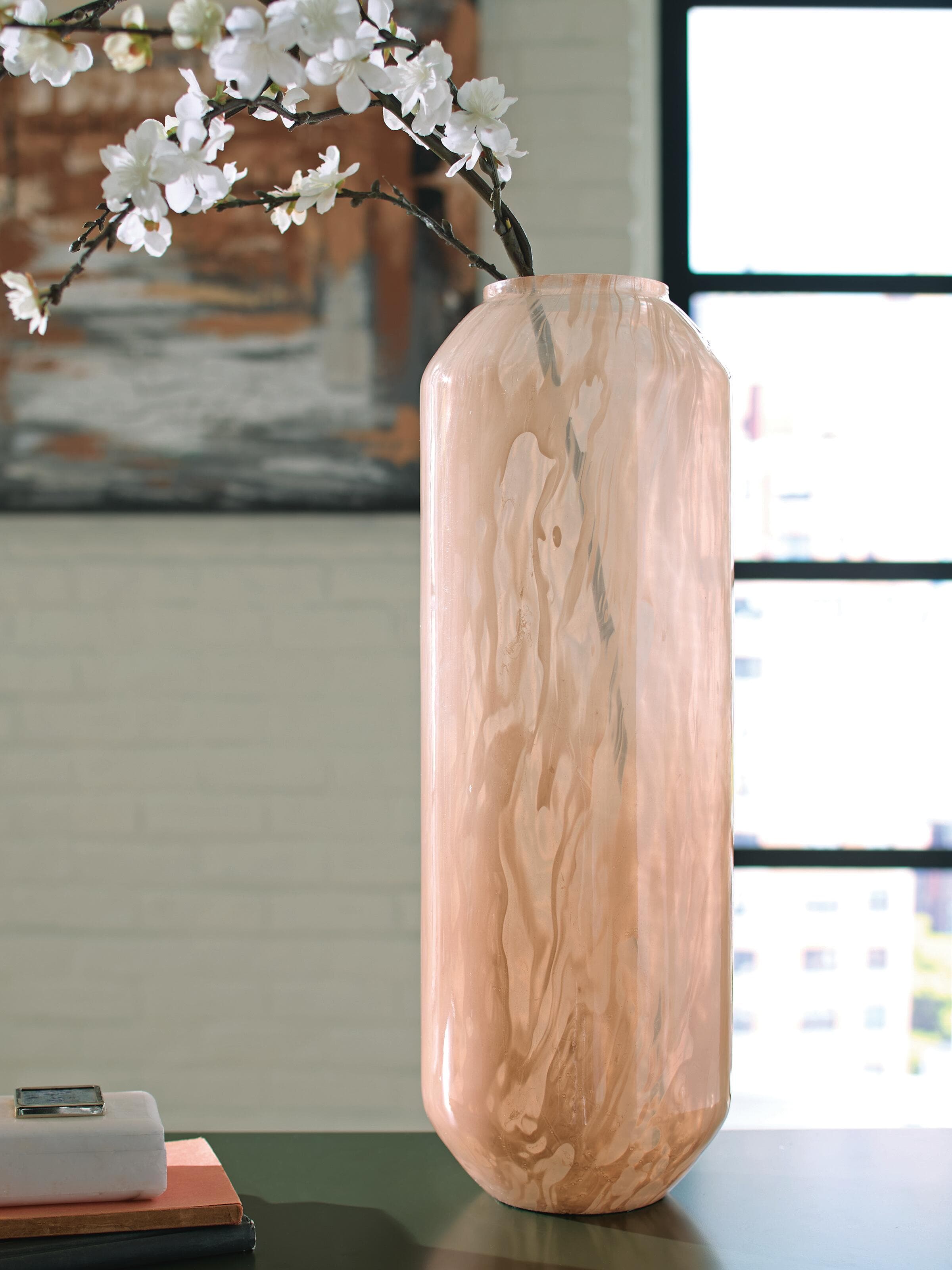 Dushby Vase — Transparent & Red/Burgundy — view 2