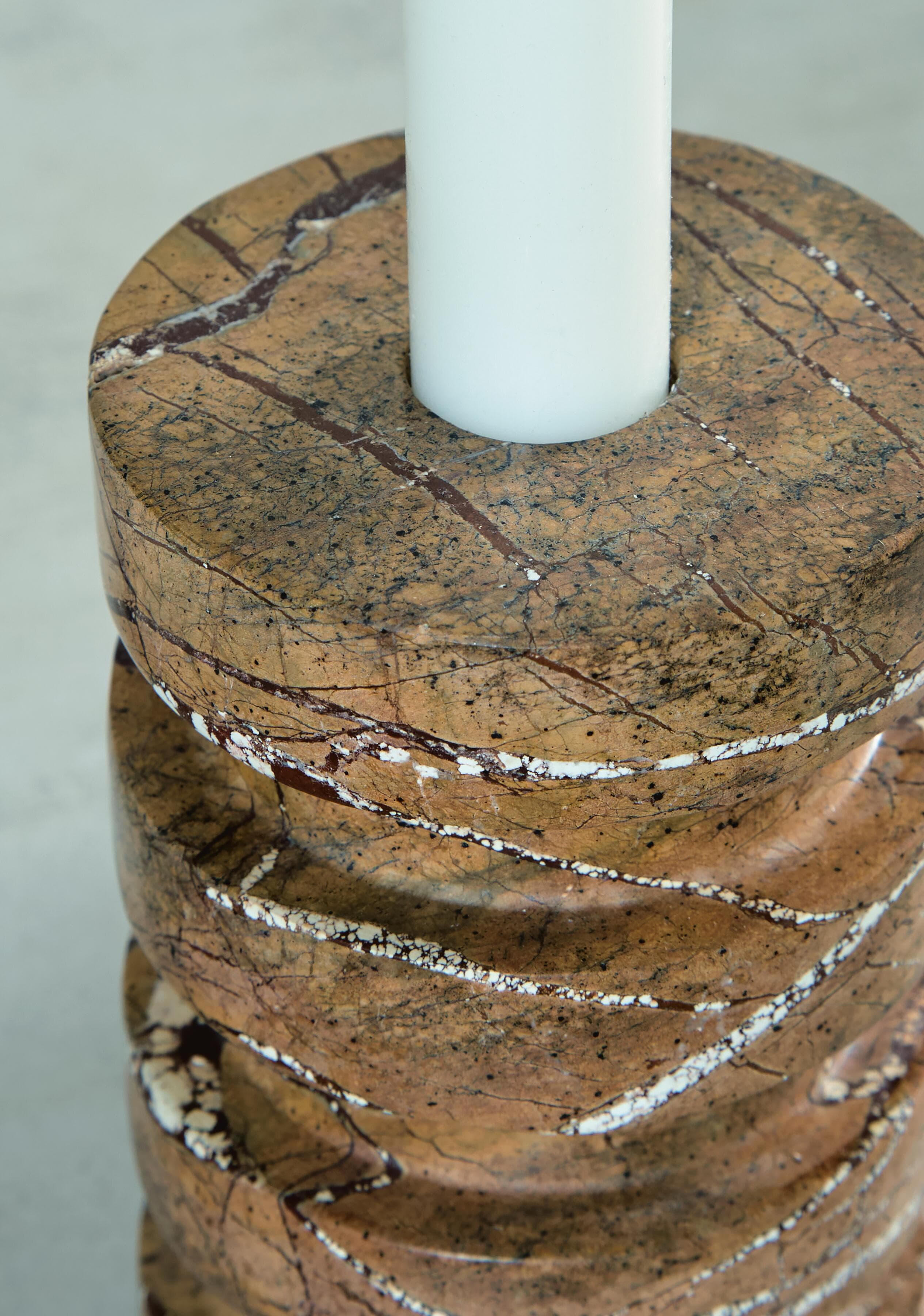 Emsleyfield Candle Holder Set (Set of 2) — Brown/Beige — view 3