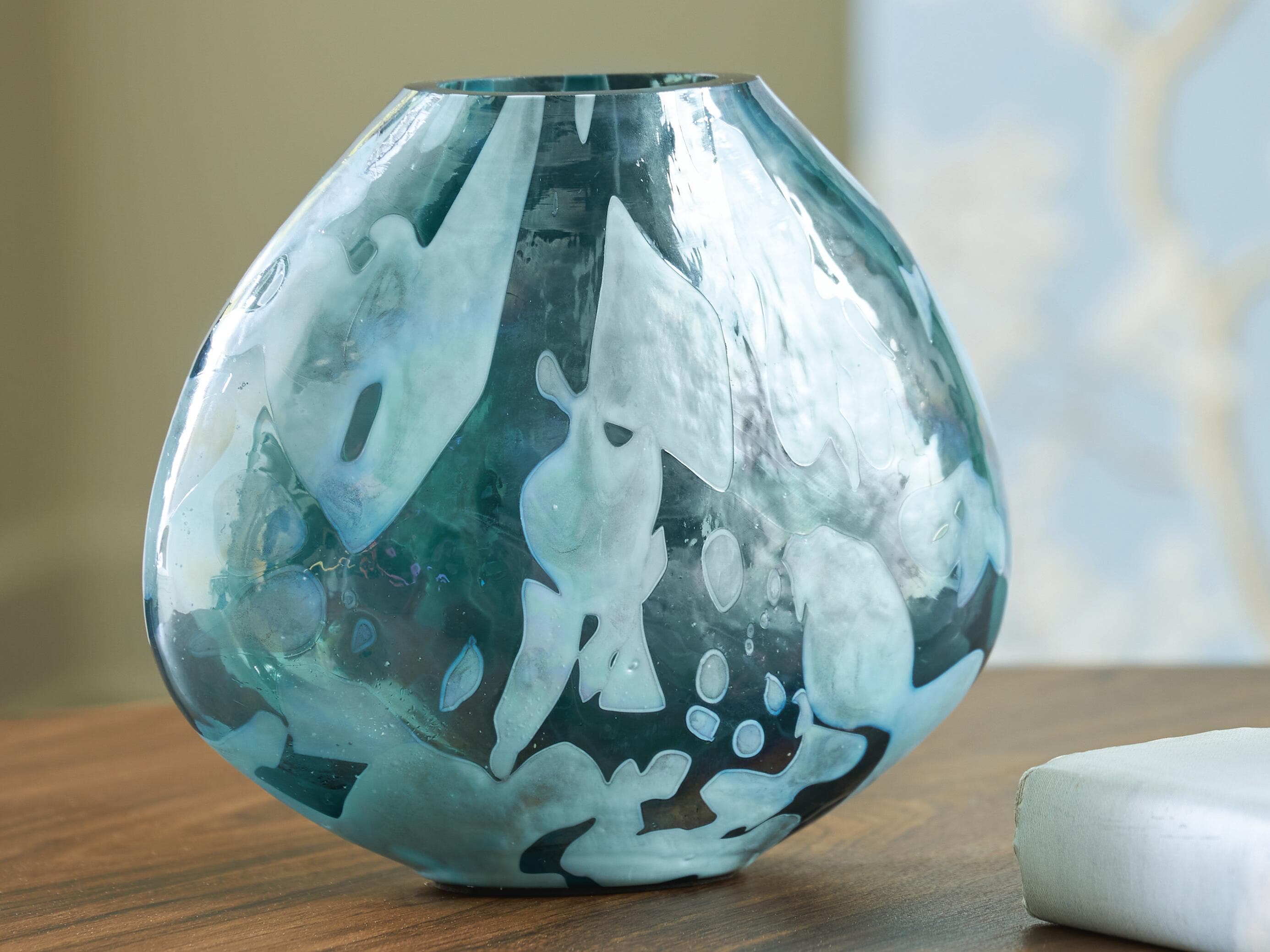 Cartshaw Vase — Transparent, Metallic, Blue & Green — view 2