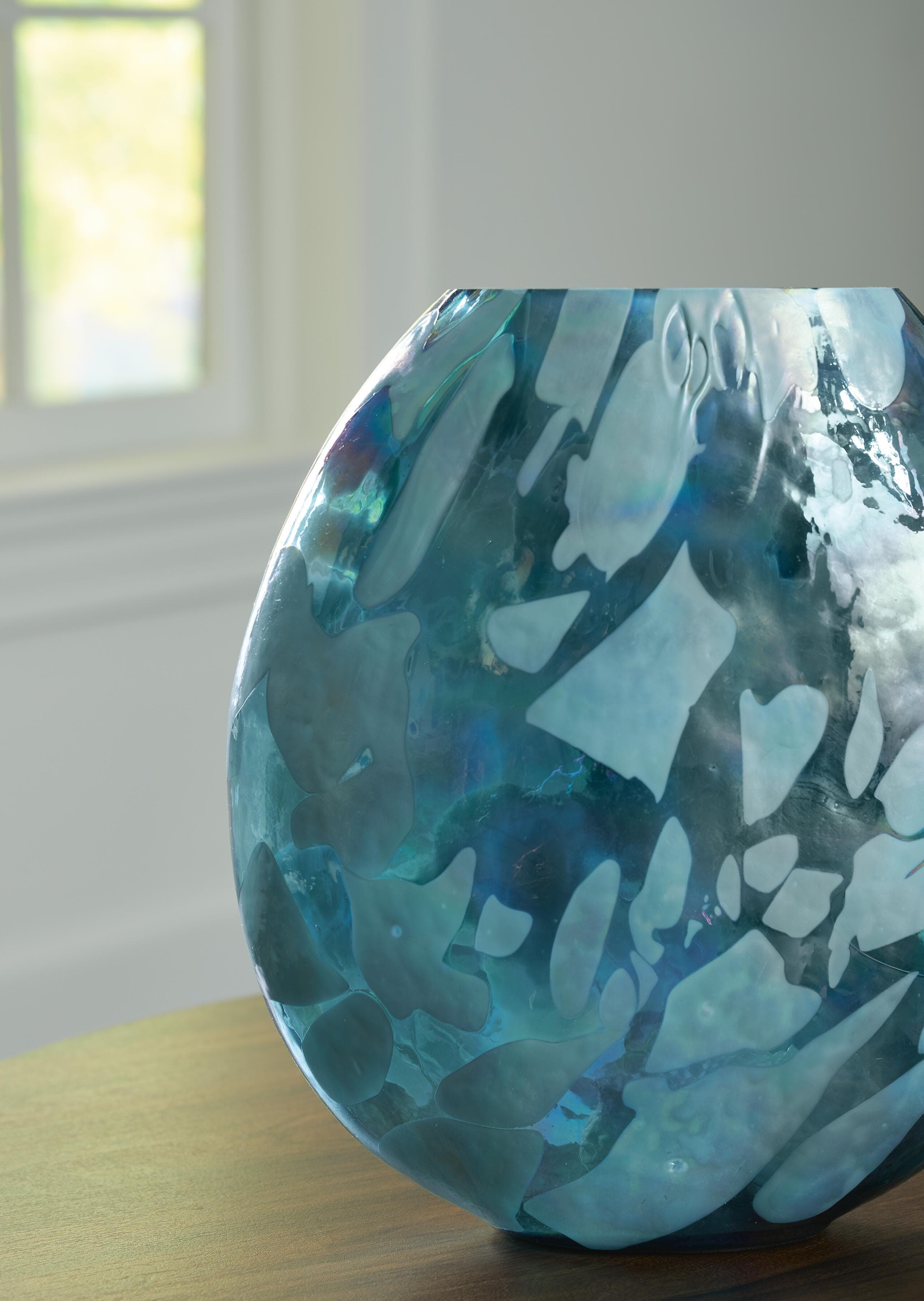 Cartshaw Vase — Transparent, Metallic, Blue & Green — view 3
