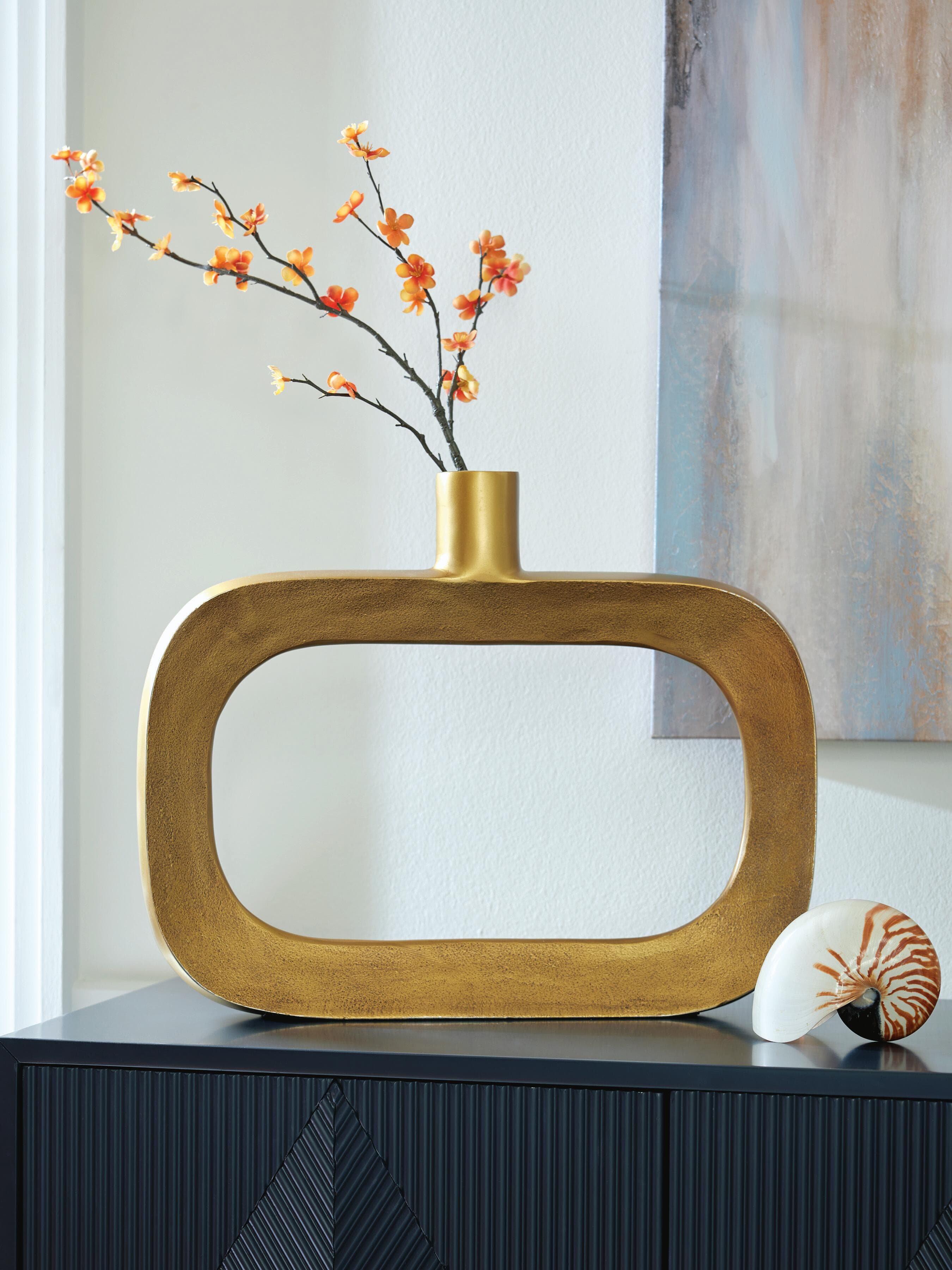 Lawtonville Vase — Metallic & Yellow — view 2
