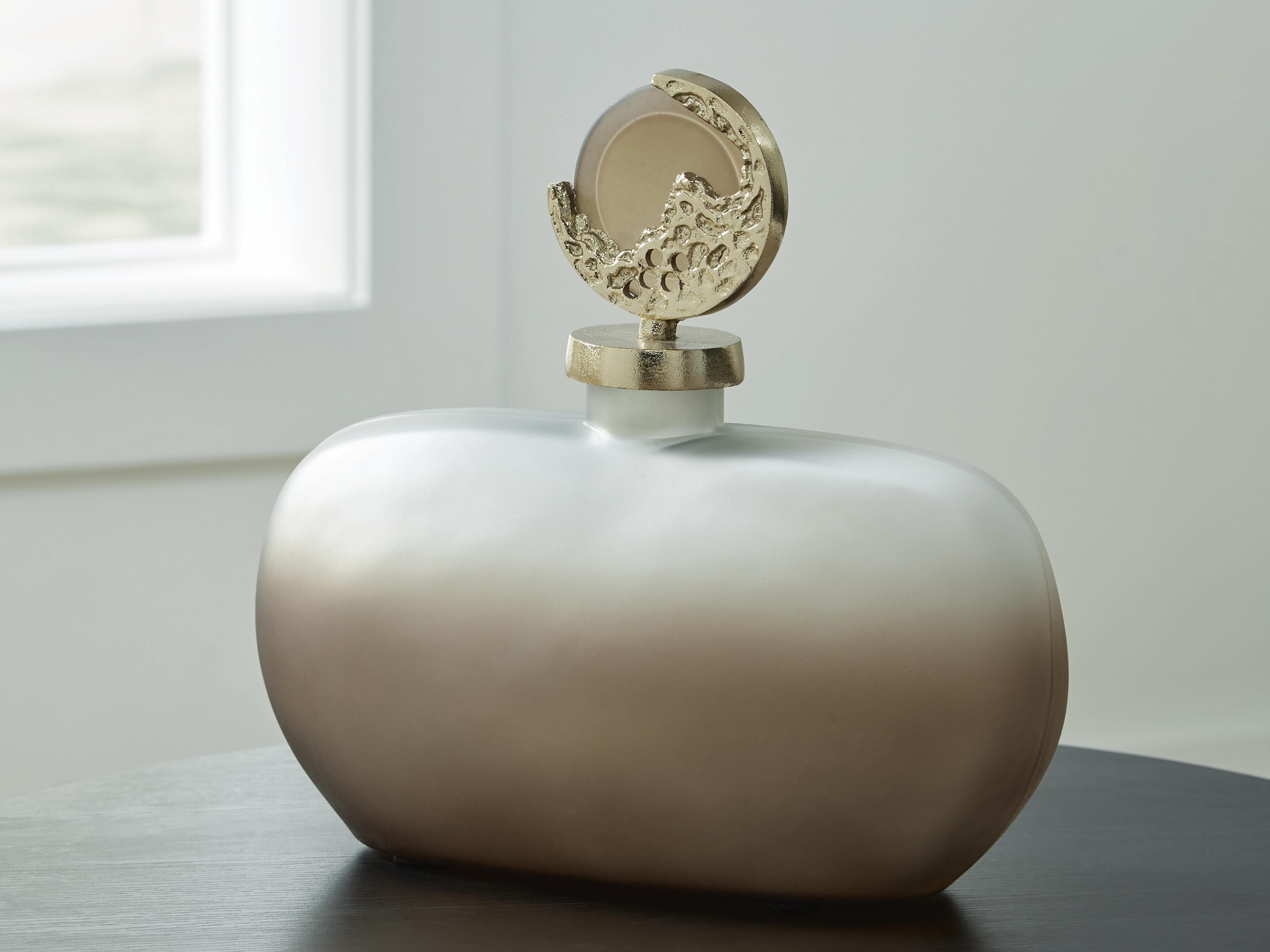 Acario Jar — Metallic & Brown/Beige — view 2