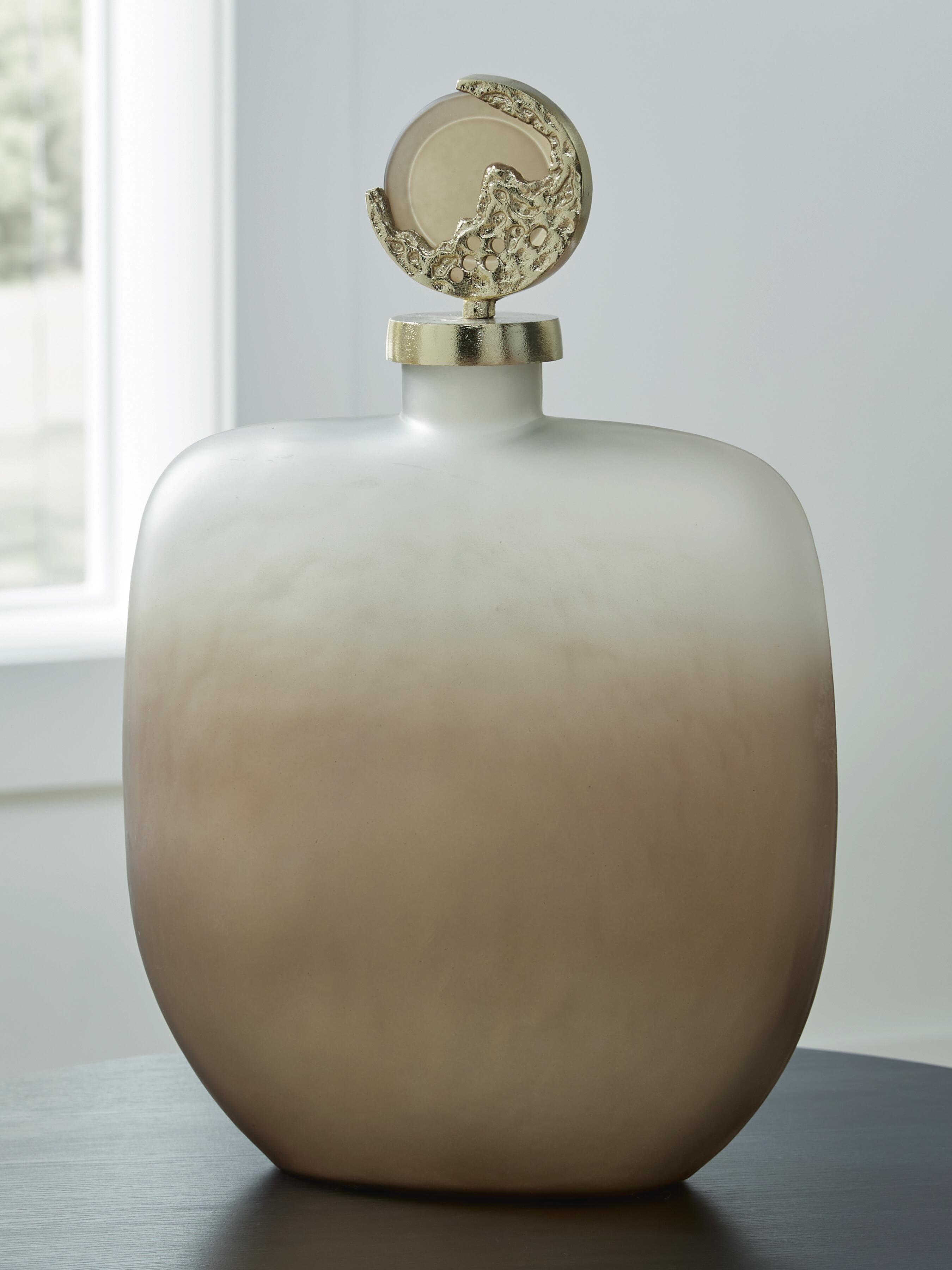 Acario Jar — Metallic & Brown/Beige — view 2