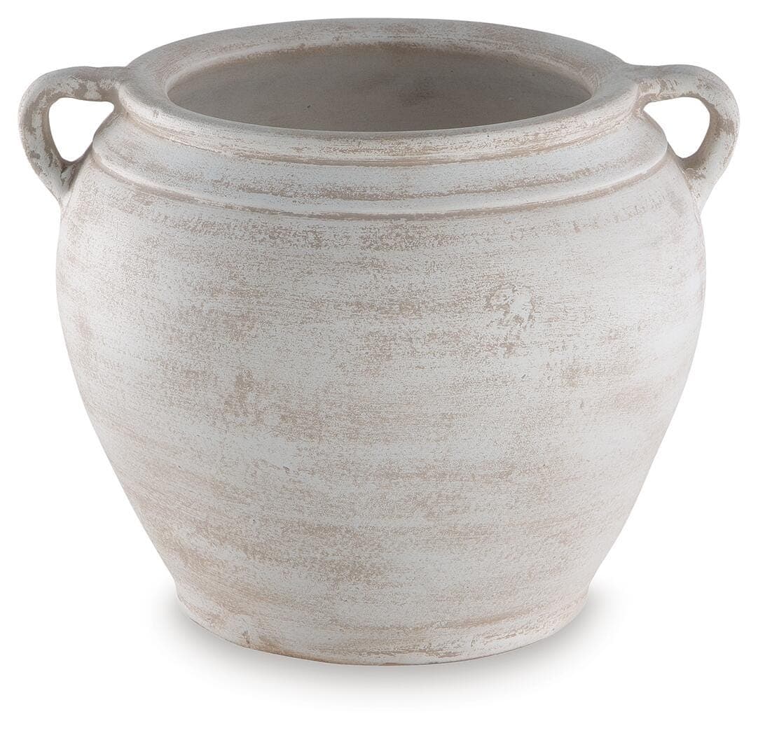 Meadie Vase — White & Brown/Beige — view 3