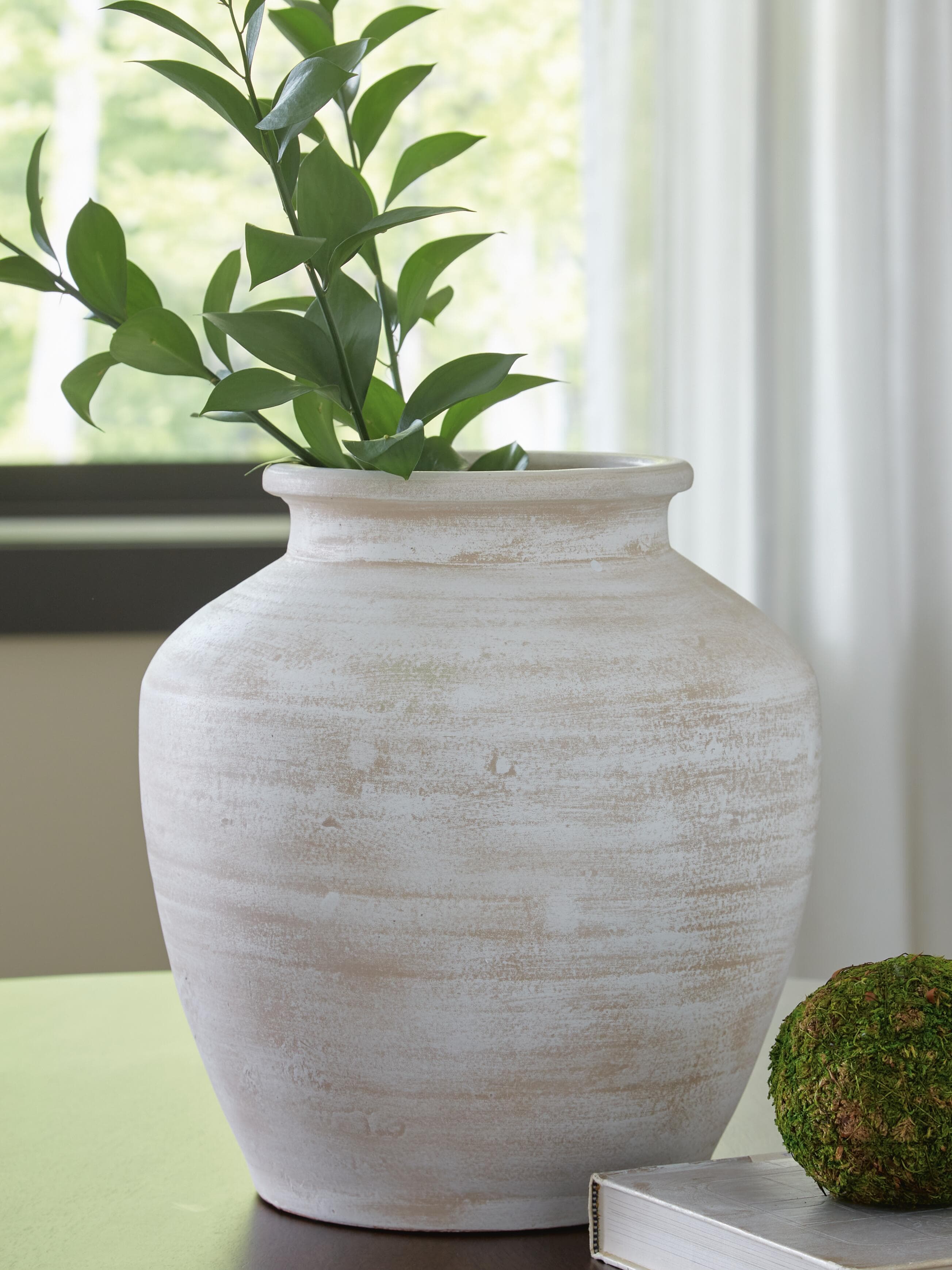 Meadie Vase — White & Brown/Beige — view 2