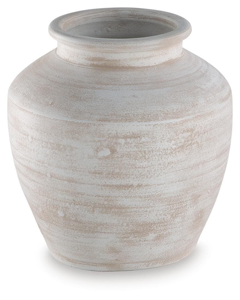 Meadie Vase — White & Brown/Beige — view 3