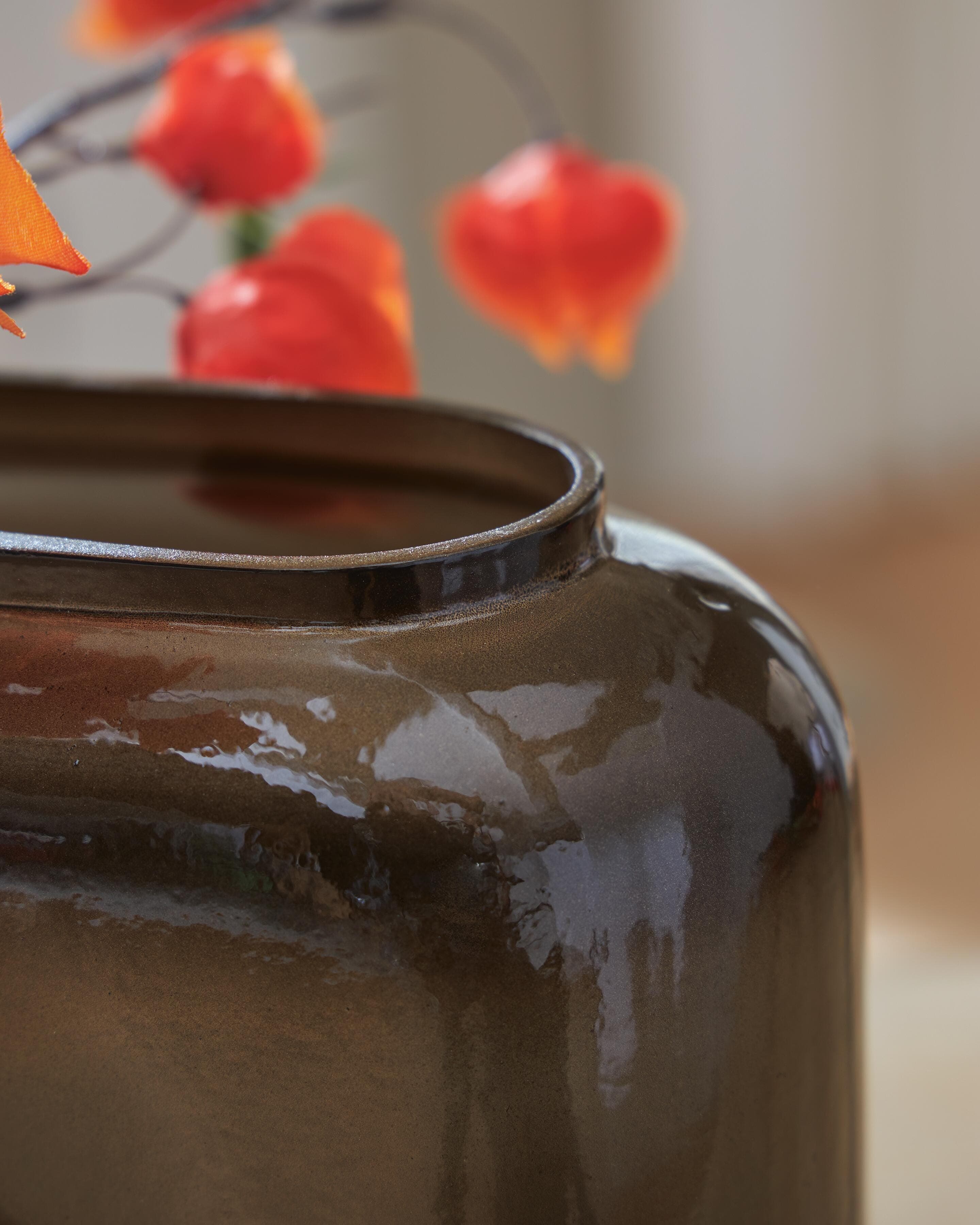 Sumner Vase — Gray/Gold Finish — view 4