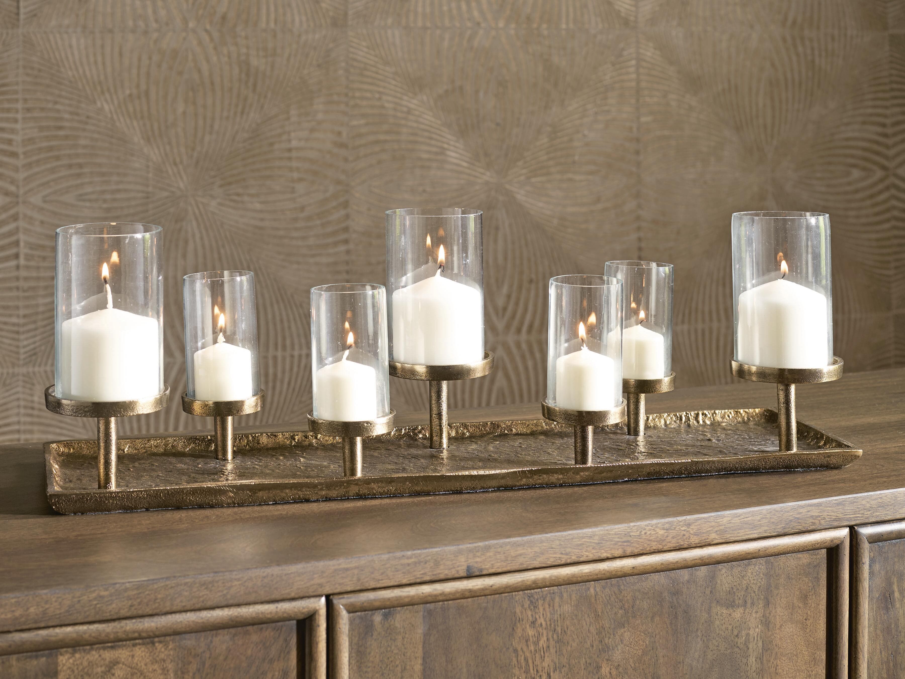 Wallmond Candle Holder — Antique Brass Finish — view 2