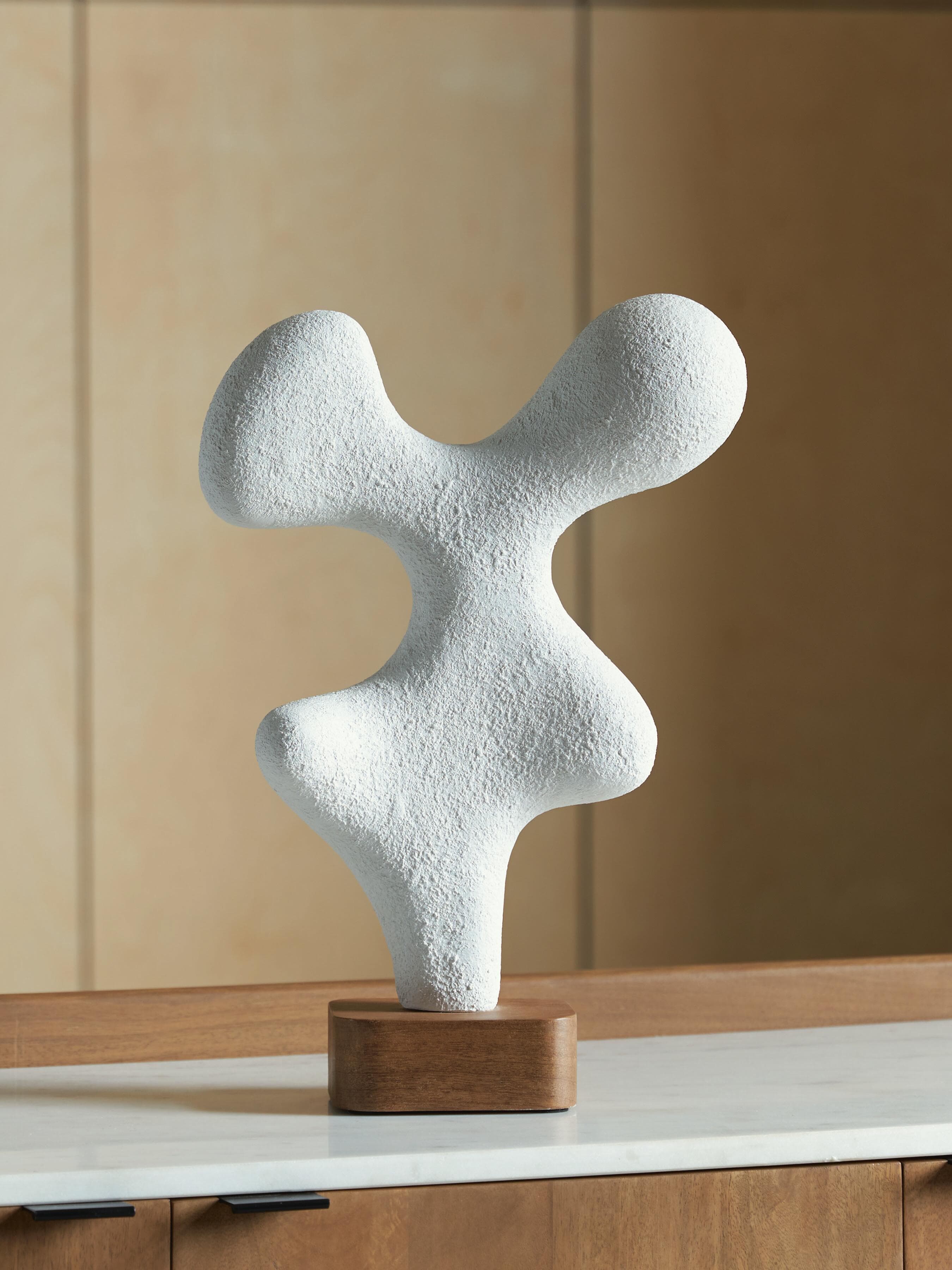 Lavarsen Sculpture — White/Brown — view 2